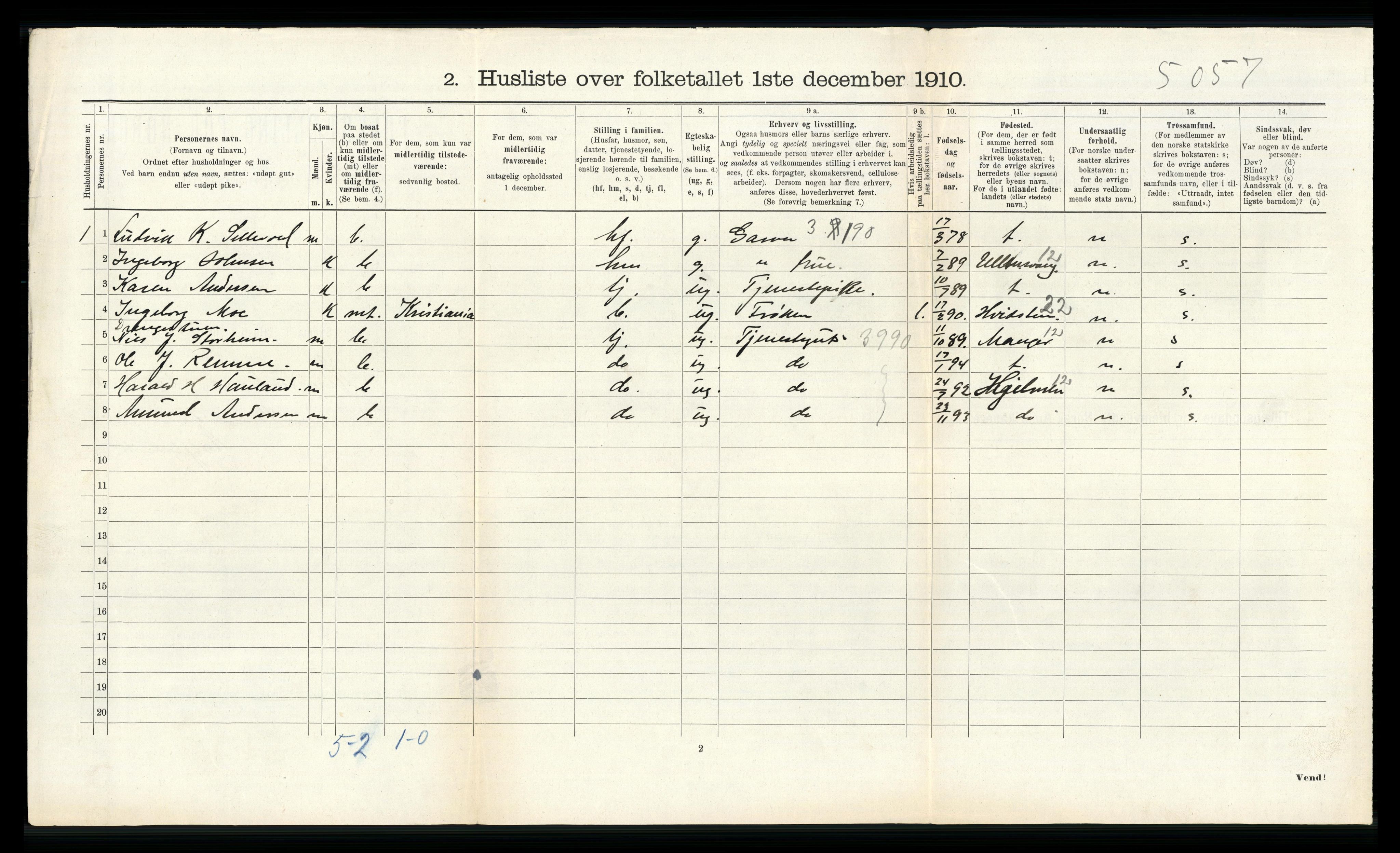 RA, 1910 census for Alversund, 1910, p. 635