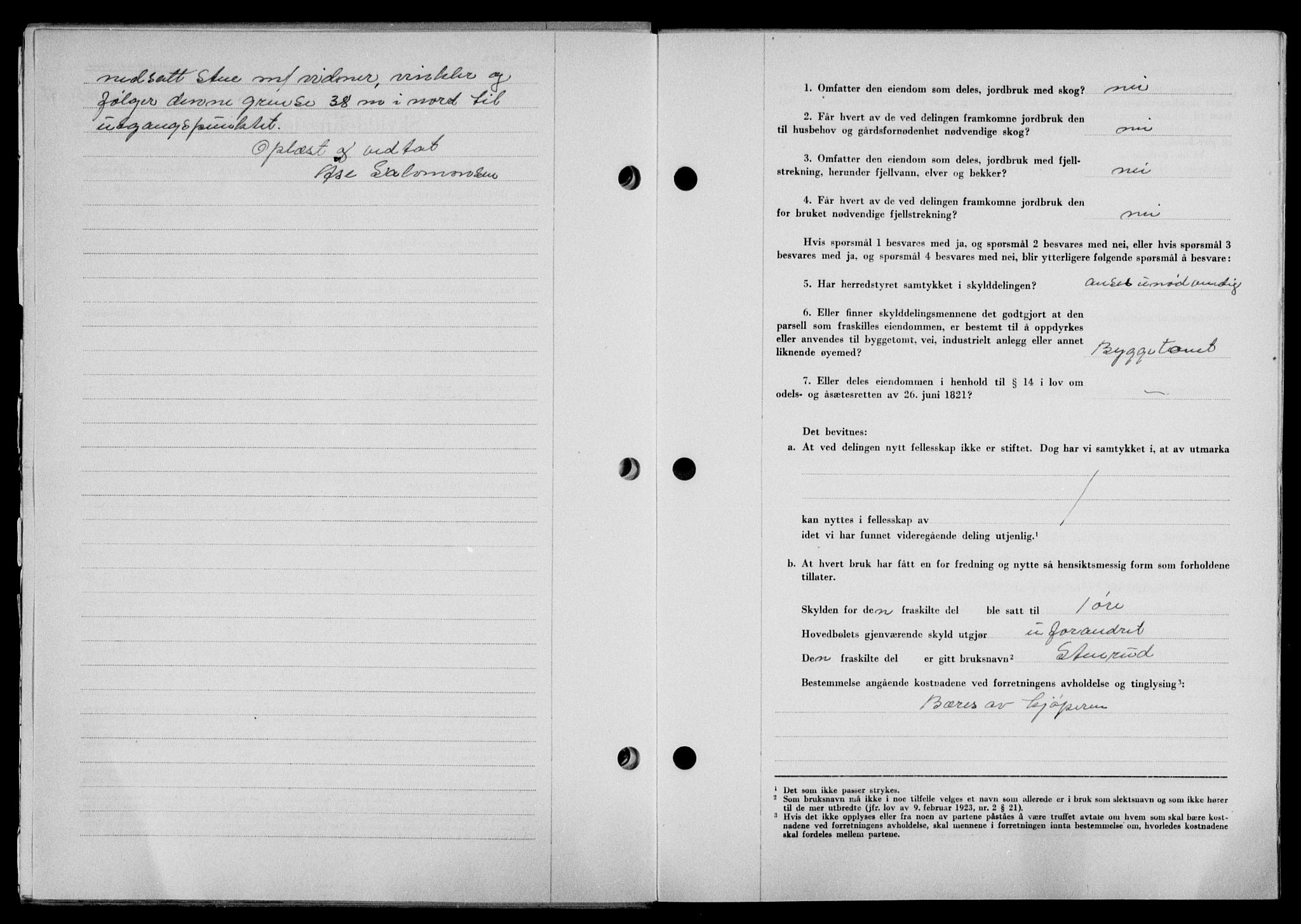 Lofoten sorenskriveri, SAT/A-0017/1/2/2C/L0018a: Mortgage book no. 18a, 1948-1948, Diary no: : 1445/1948