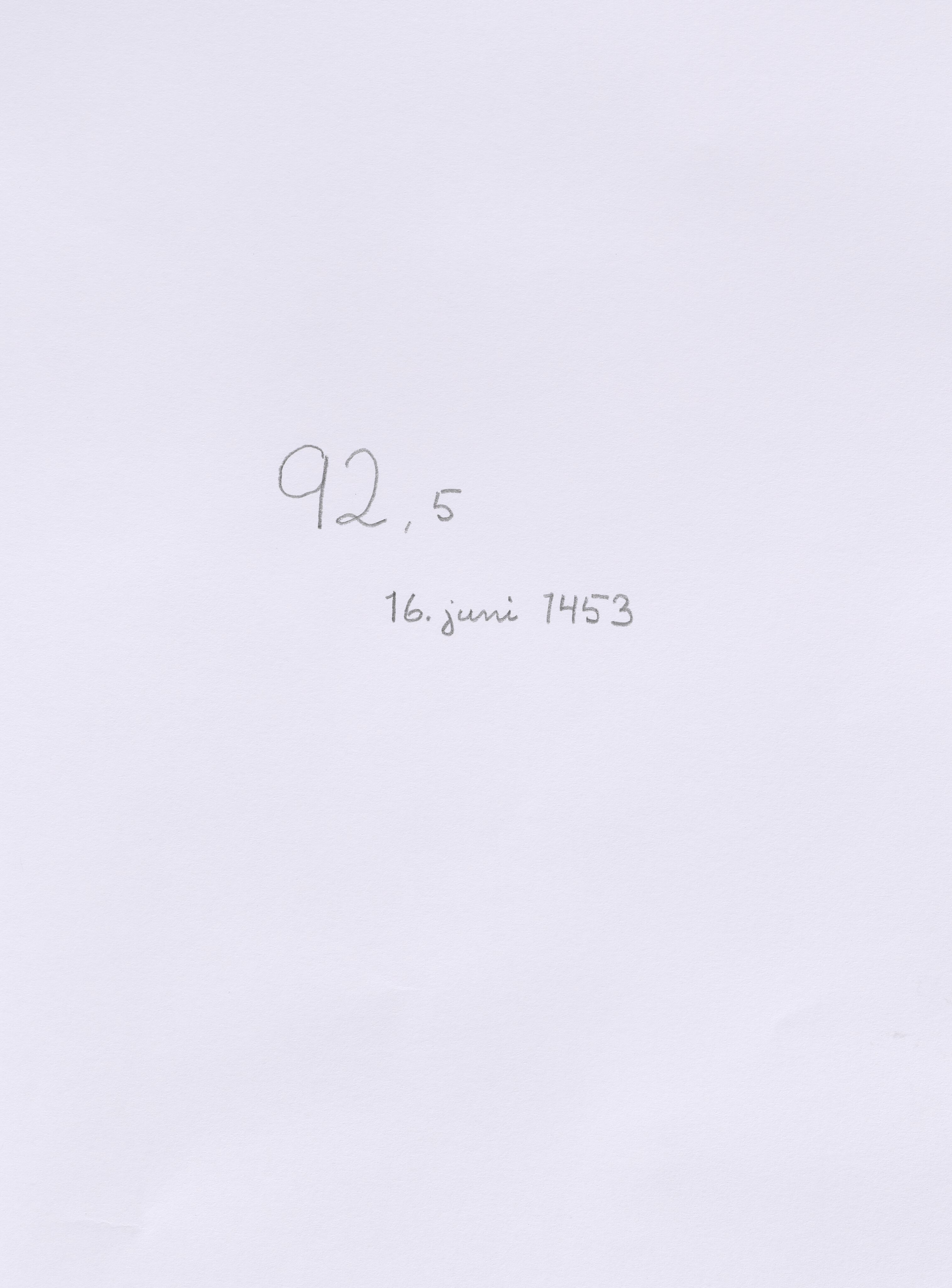 Riksarkivets diplomsamling, AV/RA-EA-5965/F05/L0222: NRA AM fasc. 92 nr. 5-9, 1453-1456, p. 1