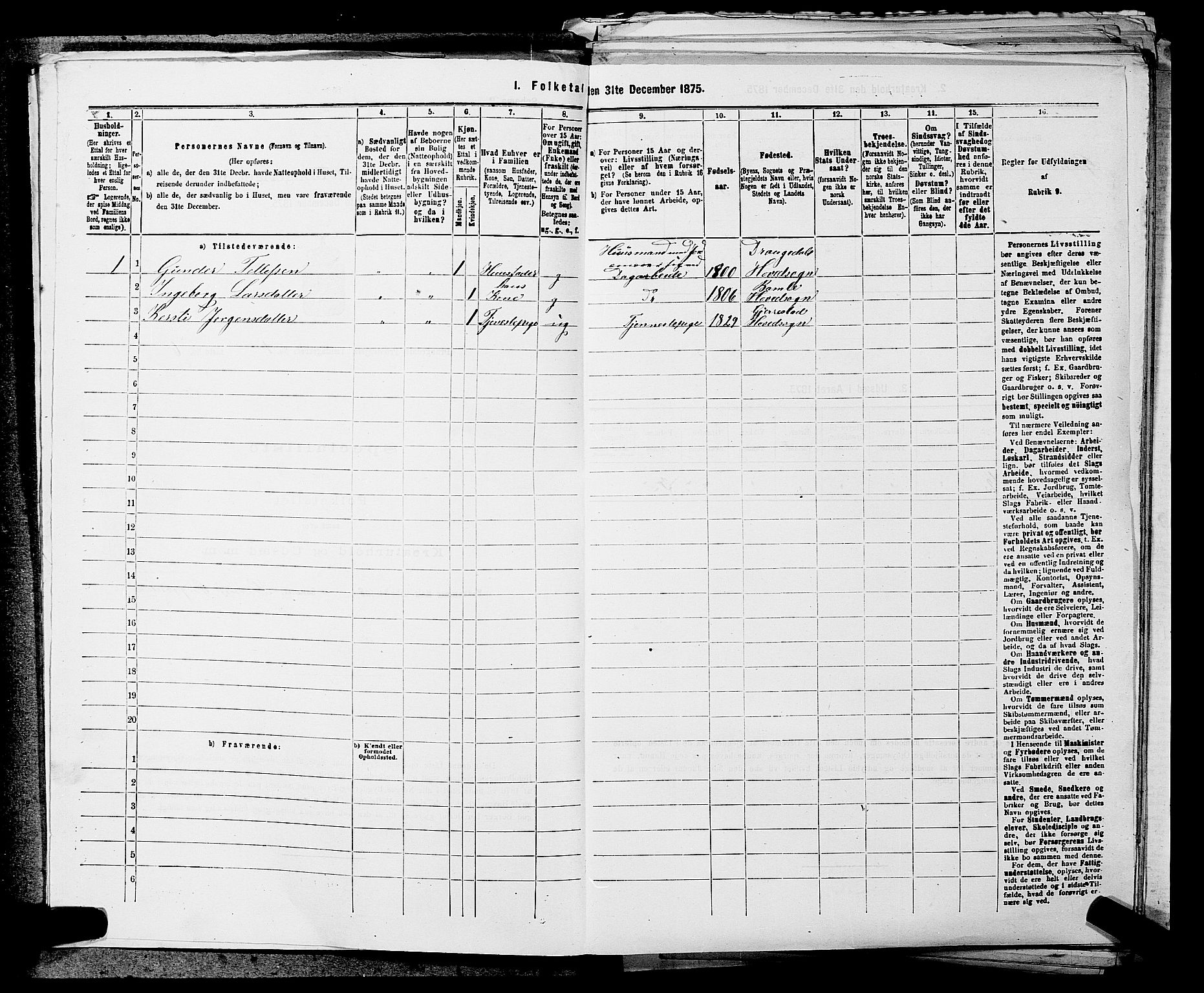 SAKO, 1875 census for 0817P Drangedal, 1875, p. 63