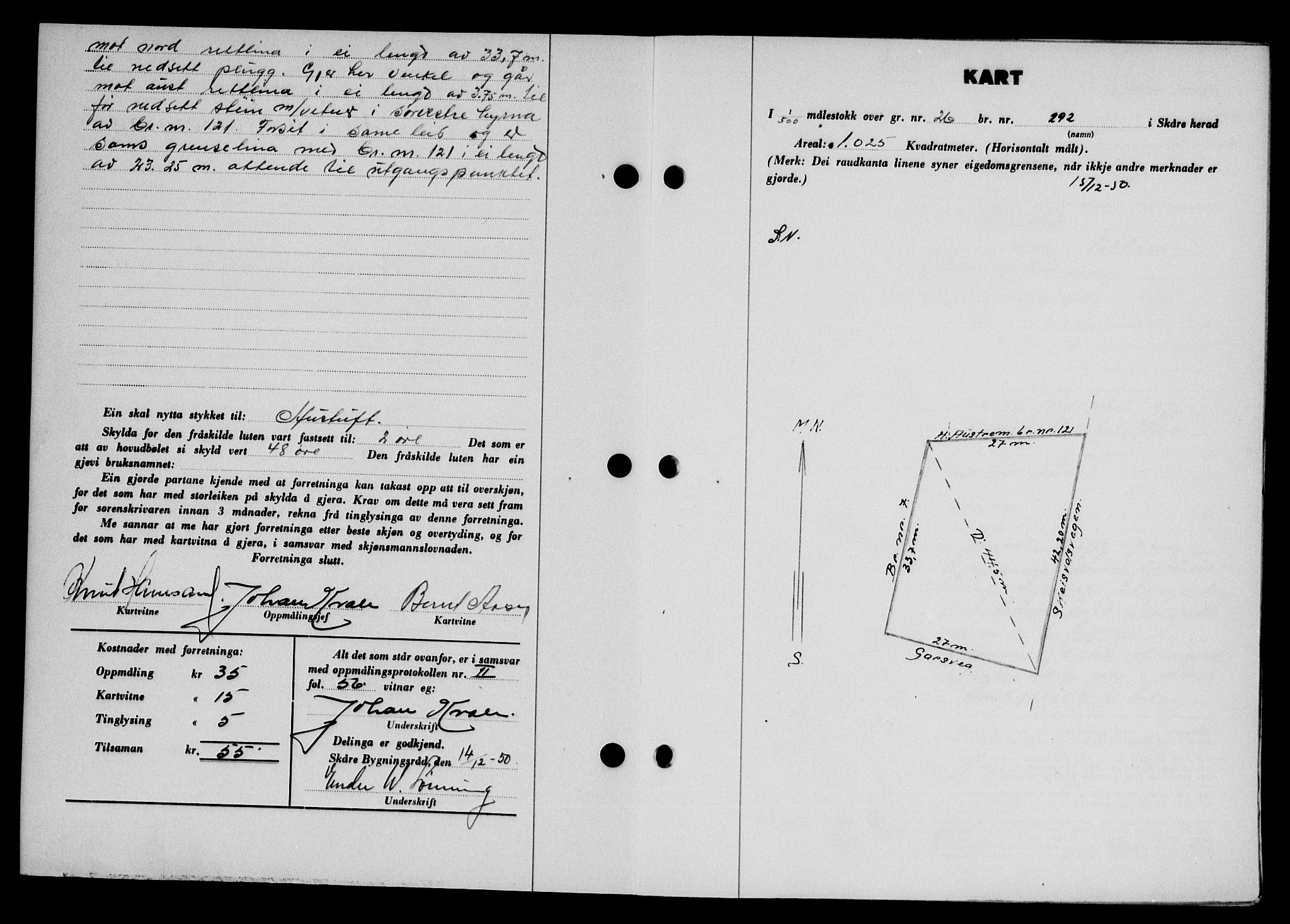 Karmsund sorenskriveri, SAST/A-100311/01/II/IIB/L0101: Mortgage book no. 81A, 1950-1951, Diary no: : 3580/1950