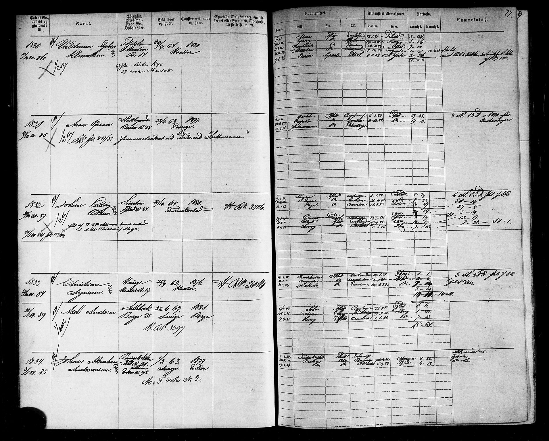 Fredrikstad mønstringskontor, AV/SAO-A-10569b/F/Fc/Fca/L0005: Annotasjonsrulle, 1884-1899, p. 80