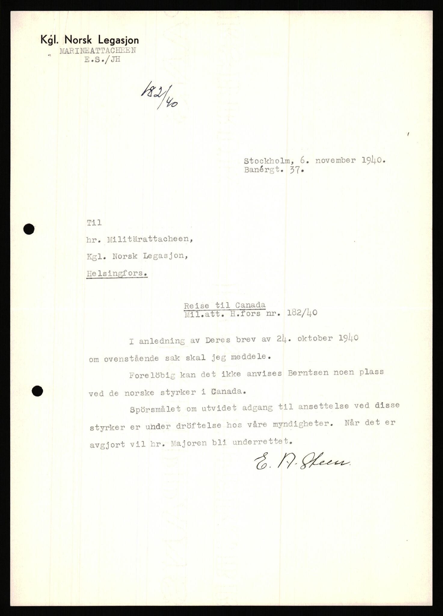 Forsvaret, Forsvarets krigshistoriske avdeling, AV/RA-RAFA-2017/Y/Ya/L0006: II-C-11-11,2 - Utenriksdepartementet.  Legasjonen i Helsingfors., 1940-1946, p. 261