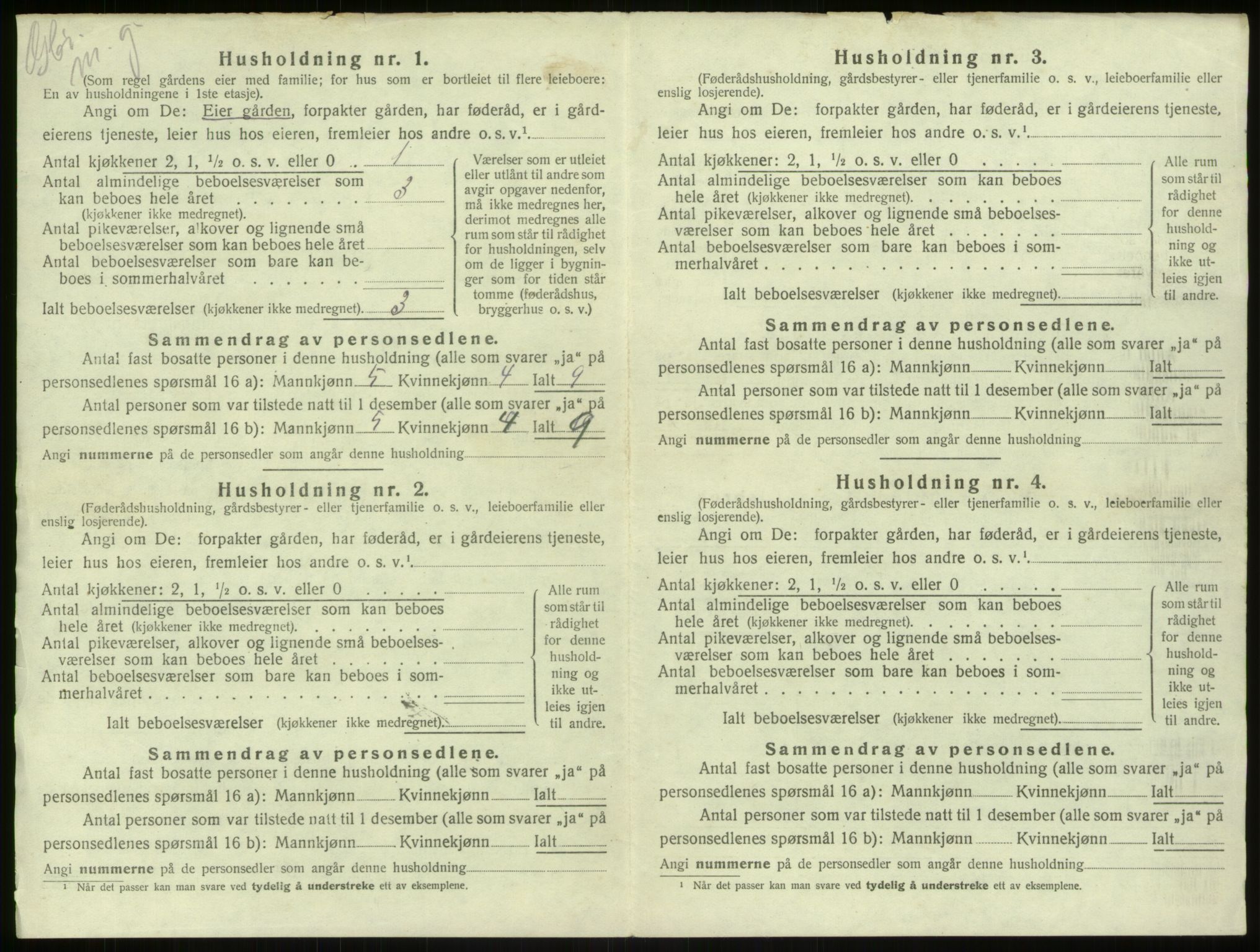 SAB, 1920 census for Haus, 1920, p. 644