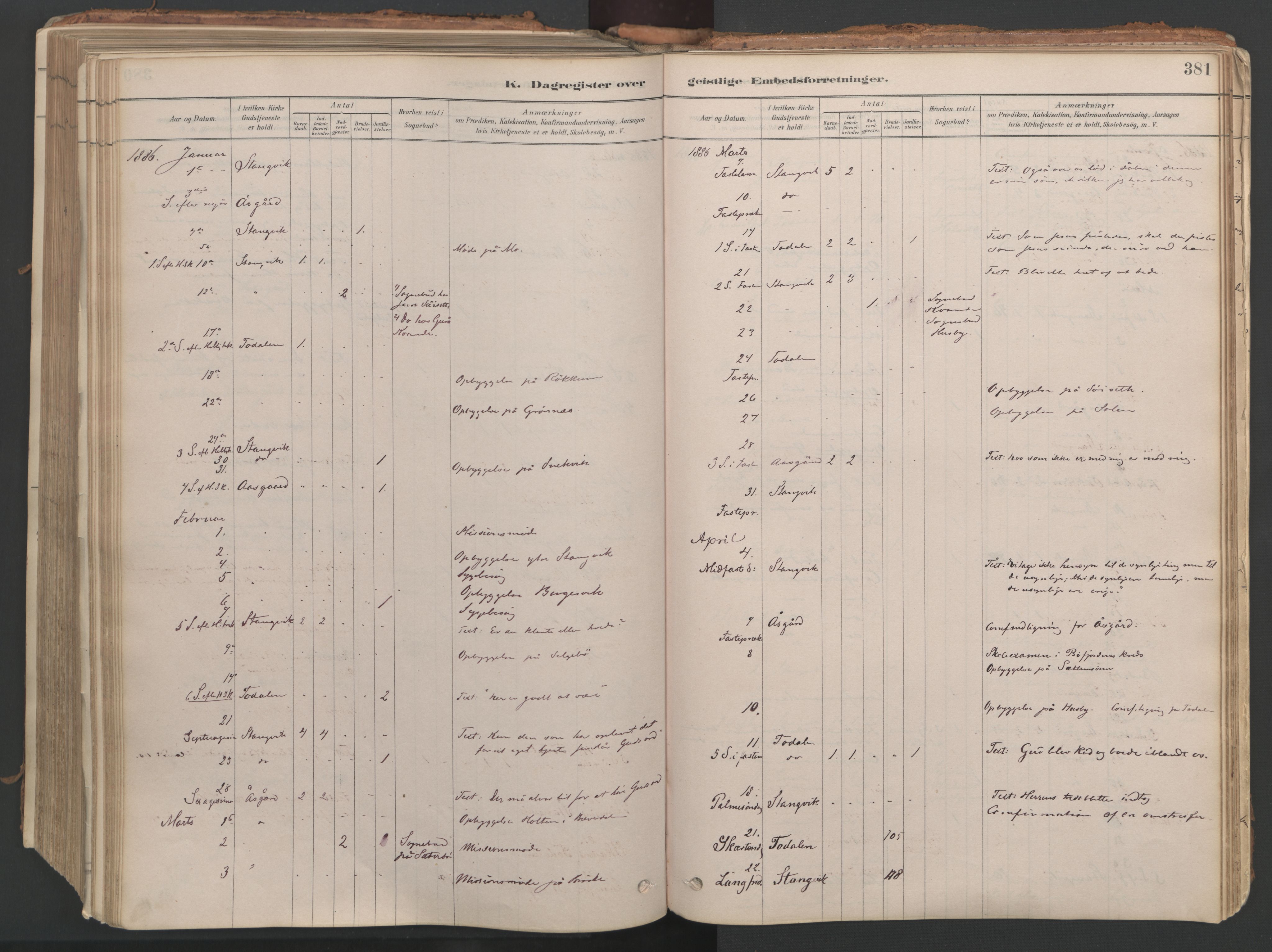 Ministerialprotokoller, klokkerbøker og fødselsregistre - Møre og Romsdal, AV/SAT-A-1454/592/L1029: Parish register (official) no. 592A07, 1879-1902, p. 381