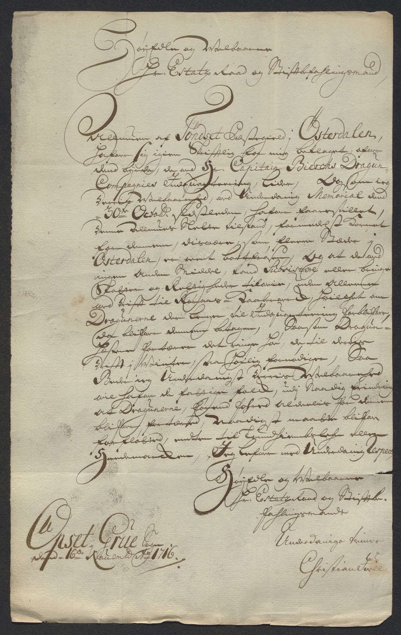 Kristiania stiftamt, AV/SAO-A-10386/E/Ed/Ede/L0005: Fogder, 1716, p. 135