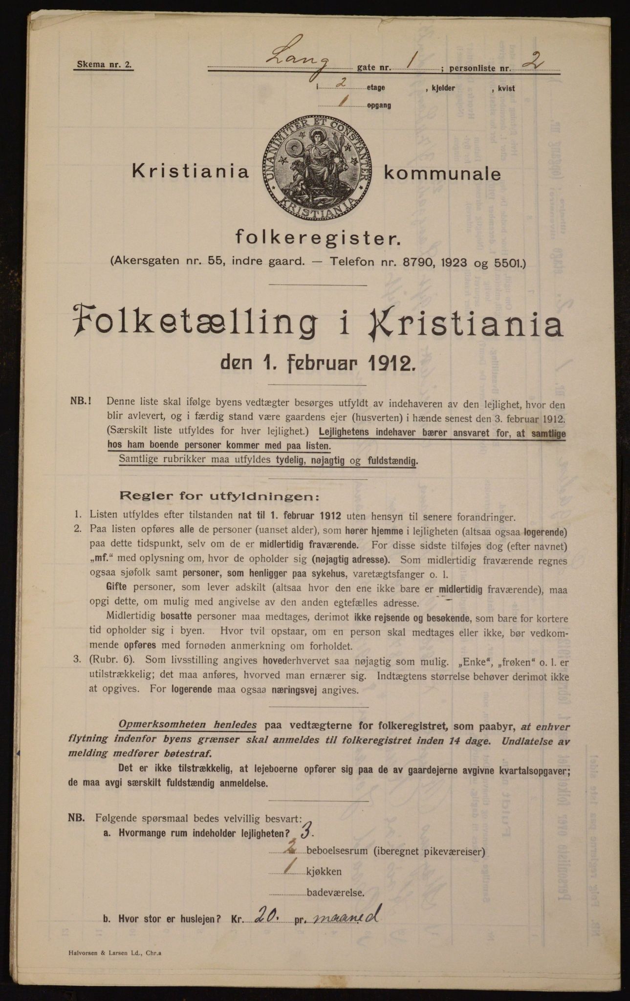 OBA, Municipal Census 1912 for Kristiania, 1912, p. 56749