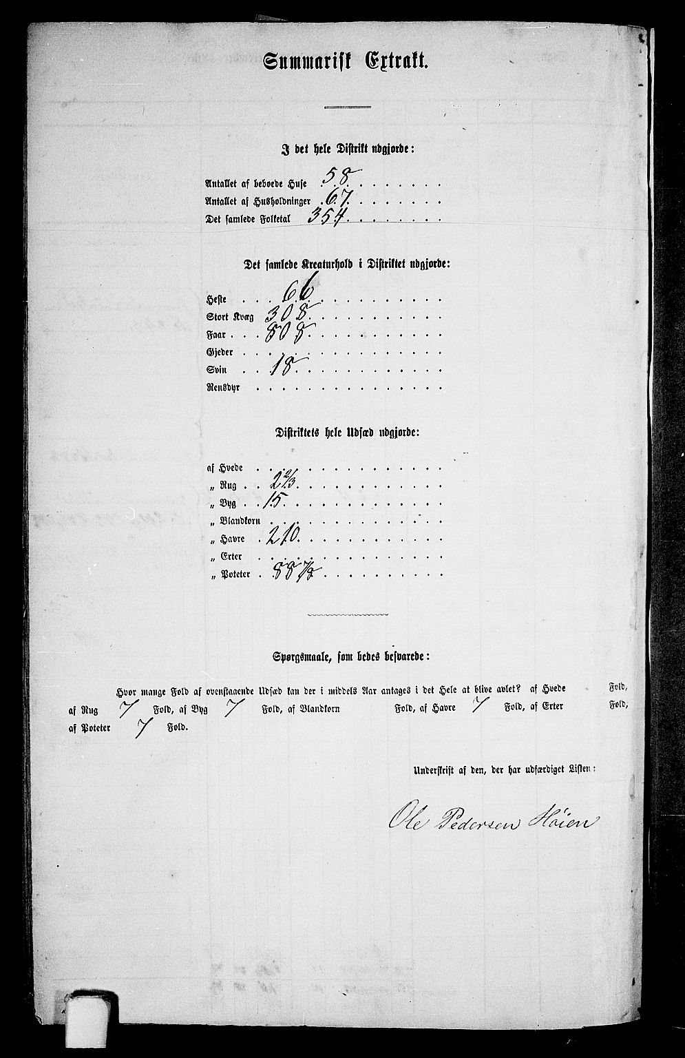 RA, 1865 census for Hå, 1865, p. 104