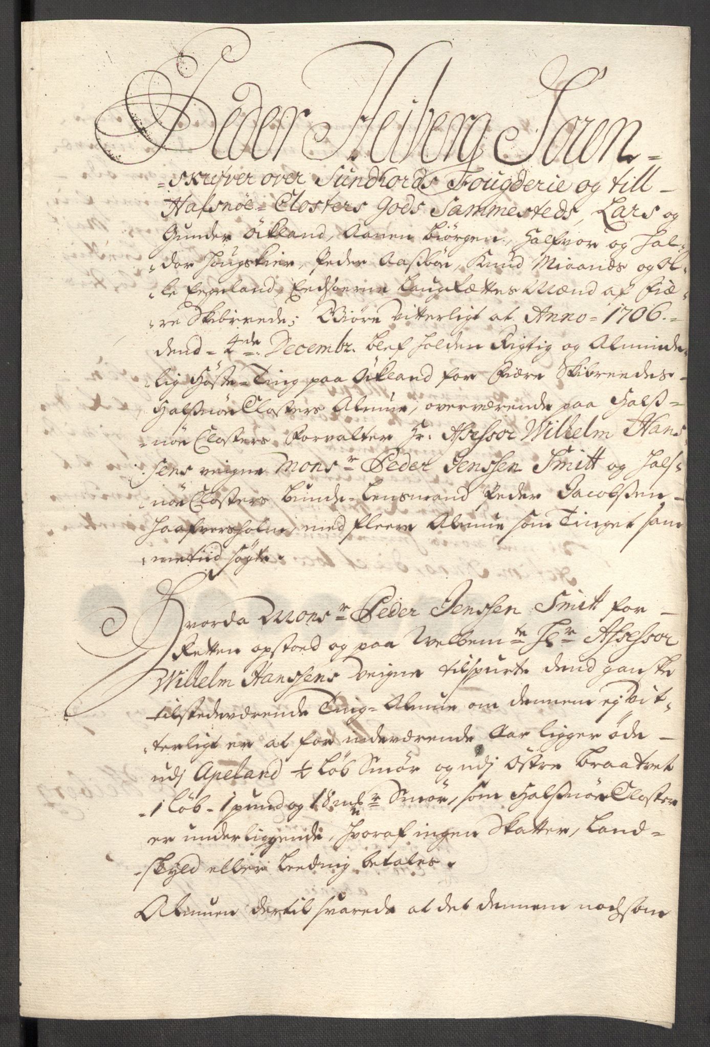 Rentekammeret inntil 1814, Reviderte regnskaper, Fogderegnskap, AV/RA-EA-4092/R48/L2984: Fogderegnskap Sunnhordland og Hardanger, 1706-1707, p. 240