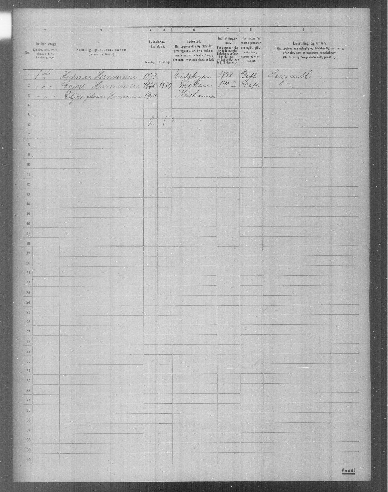 OBA, Municipal Census 1904 for Kristiania, 1904, p. 17201