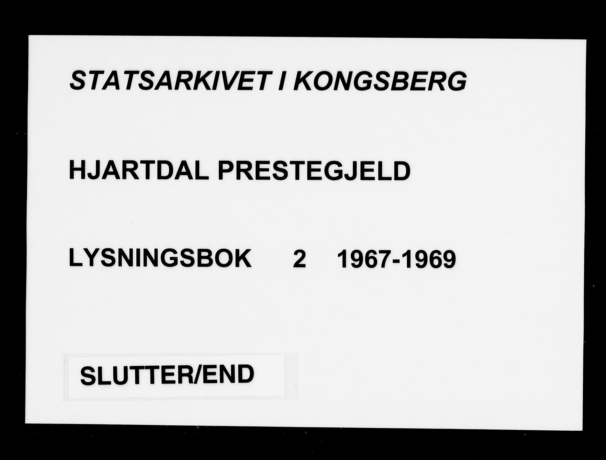 Hjartdal kirkebøker, SAKO/A-270/H/Ha/L0002: Banns register no. 2, 1967-1969
