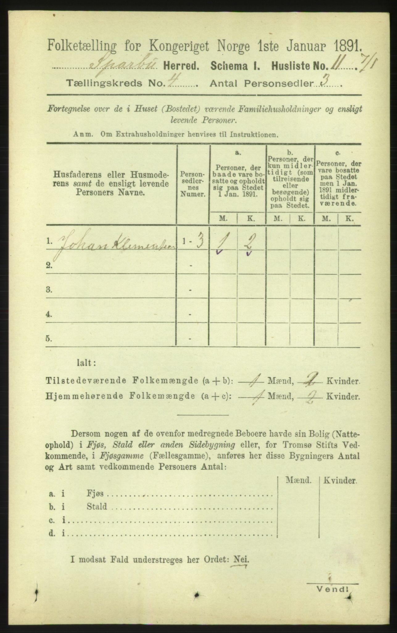 RA, 1891 census for 1731 Sparbu, 1891, p. 1332