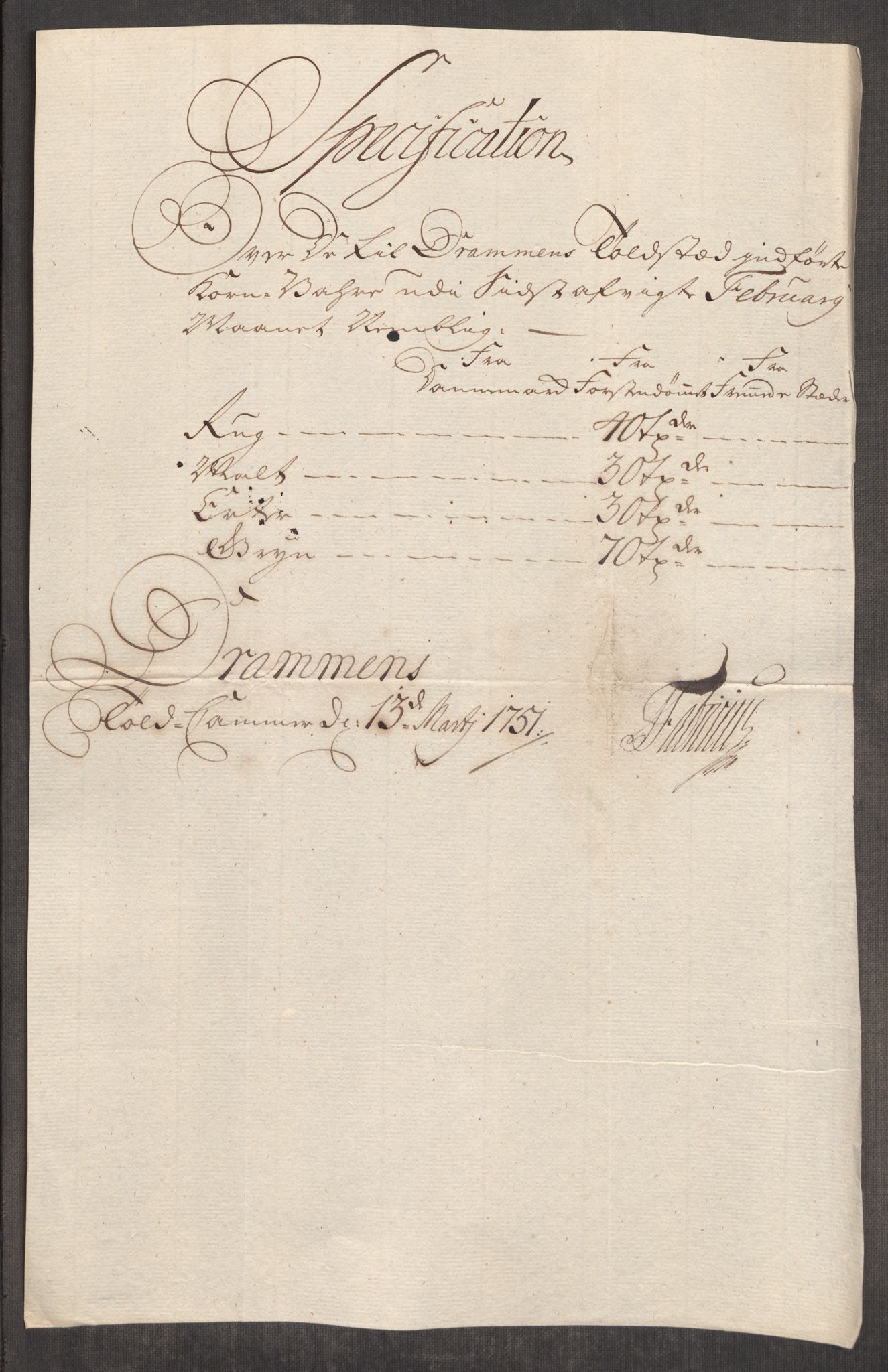 Rentekammeret inntil 1814, Realistisk ordnet avdeling, AV/RA-EA-4070/Oe/L0004: [Ø1]: Priskuranter, 1749-1752, p. 537