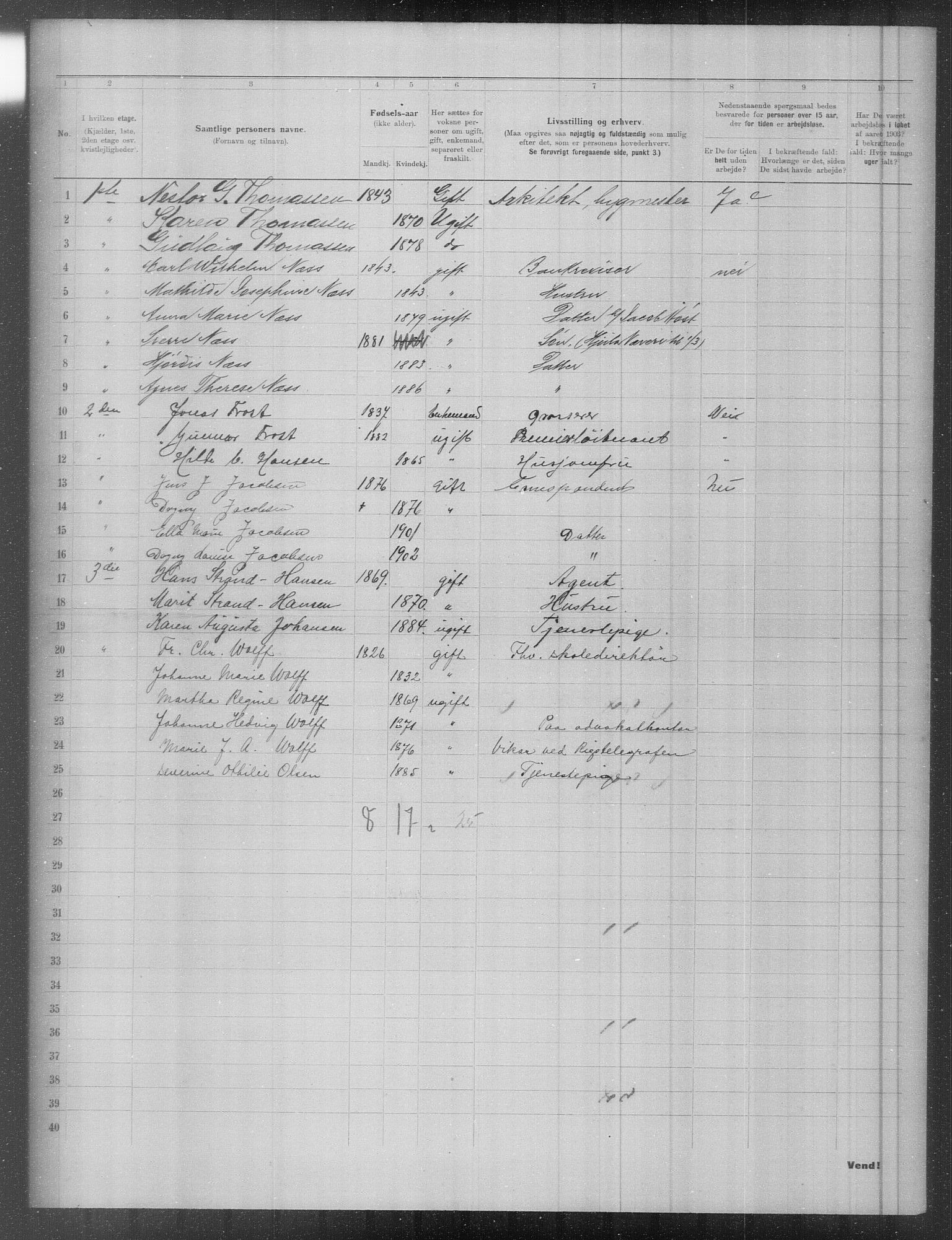 OBA, Municipal Census 1903 for Kristiania, 1903, p. 7238