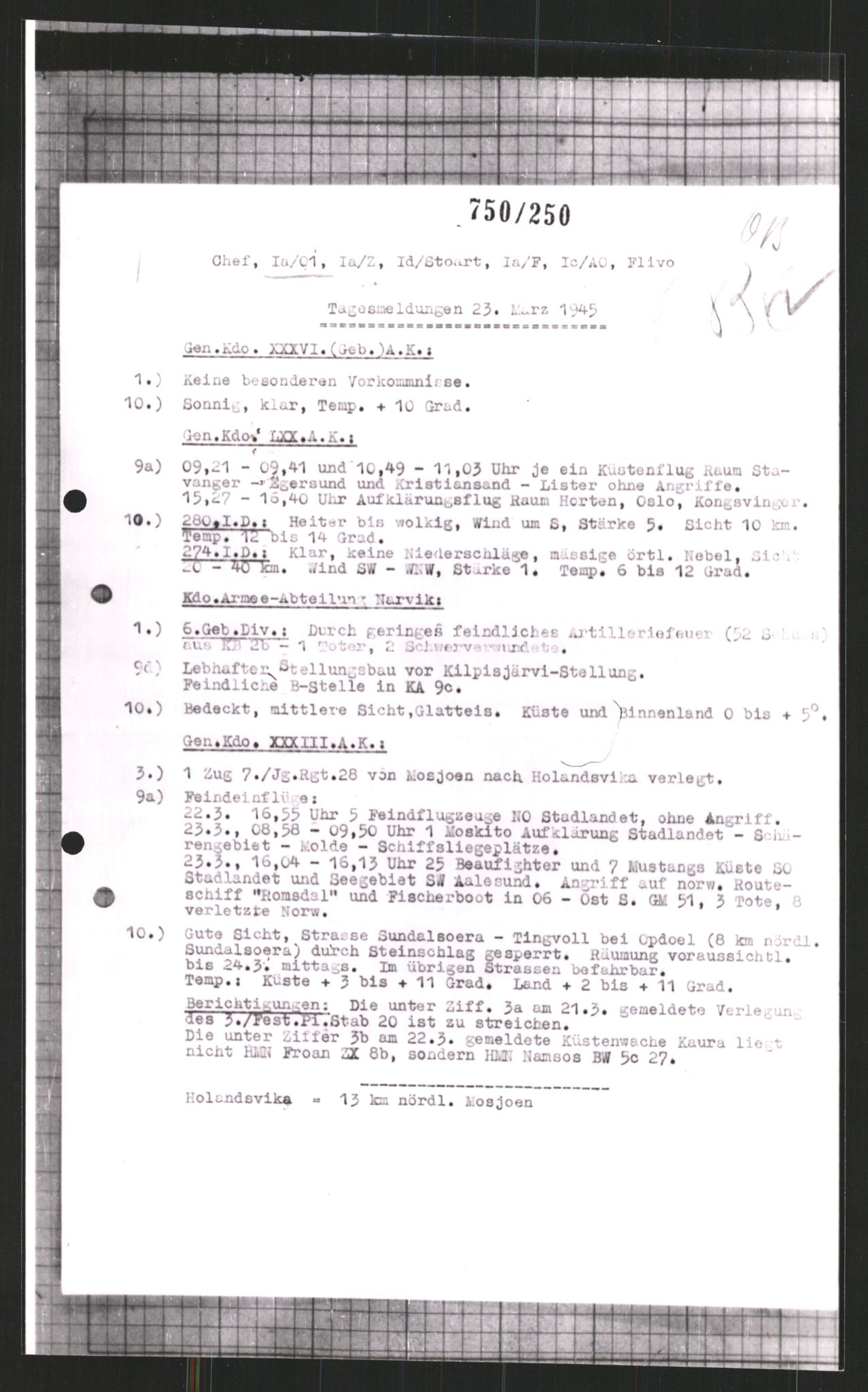 Forsvarets Overkommando. 2 kontor. Arkiv 11.4. Spredte tyske arkivsaker, AV/RA-RAFA-7031/D/Dar/Dara/L0008: Krigsdagbøker for 20. Gebirgs-Armee-Oberkommando (AOK 20), 1945, p. 631