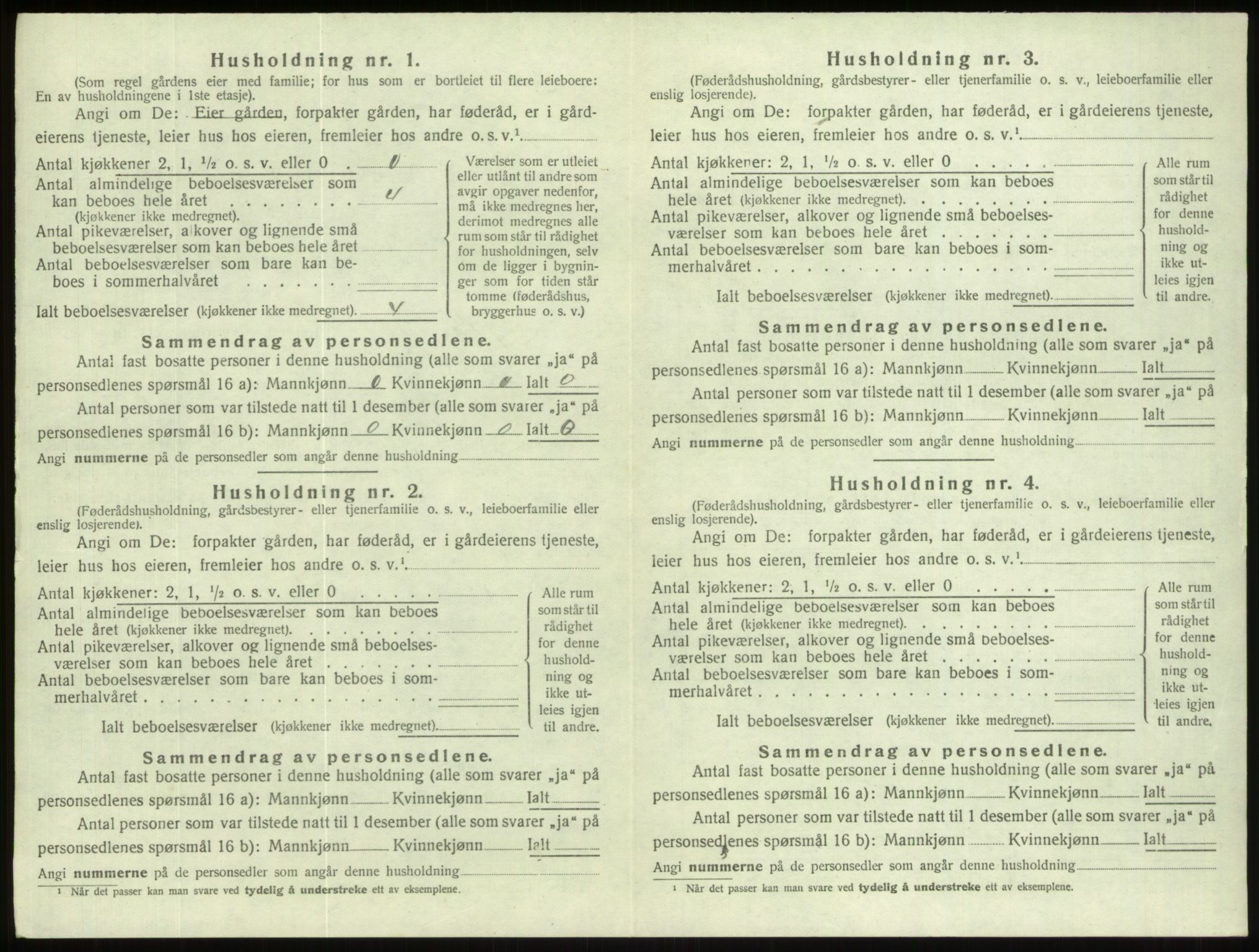 SAB, 1920 census for Gloppen, 1920, p. 831