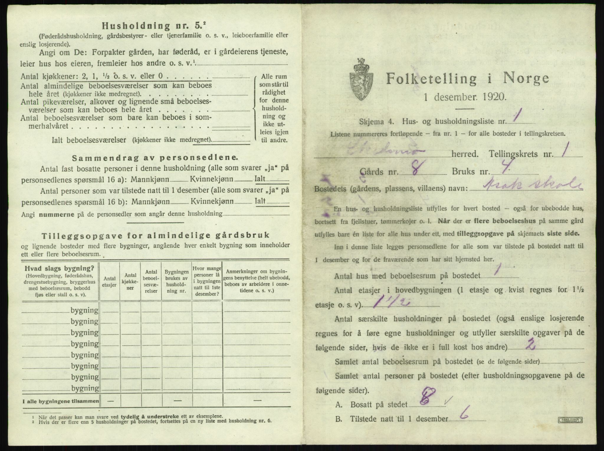 SAO, 1920 census for Skedsmo, 1920, p. 37
