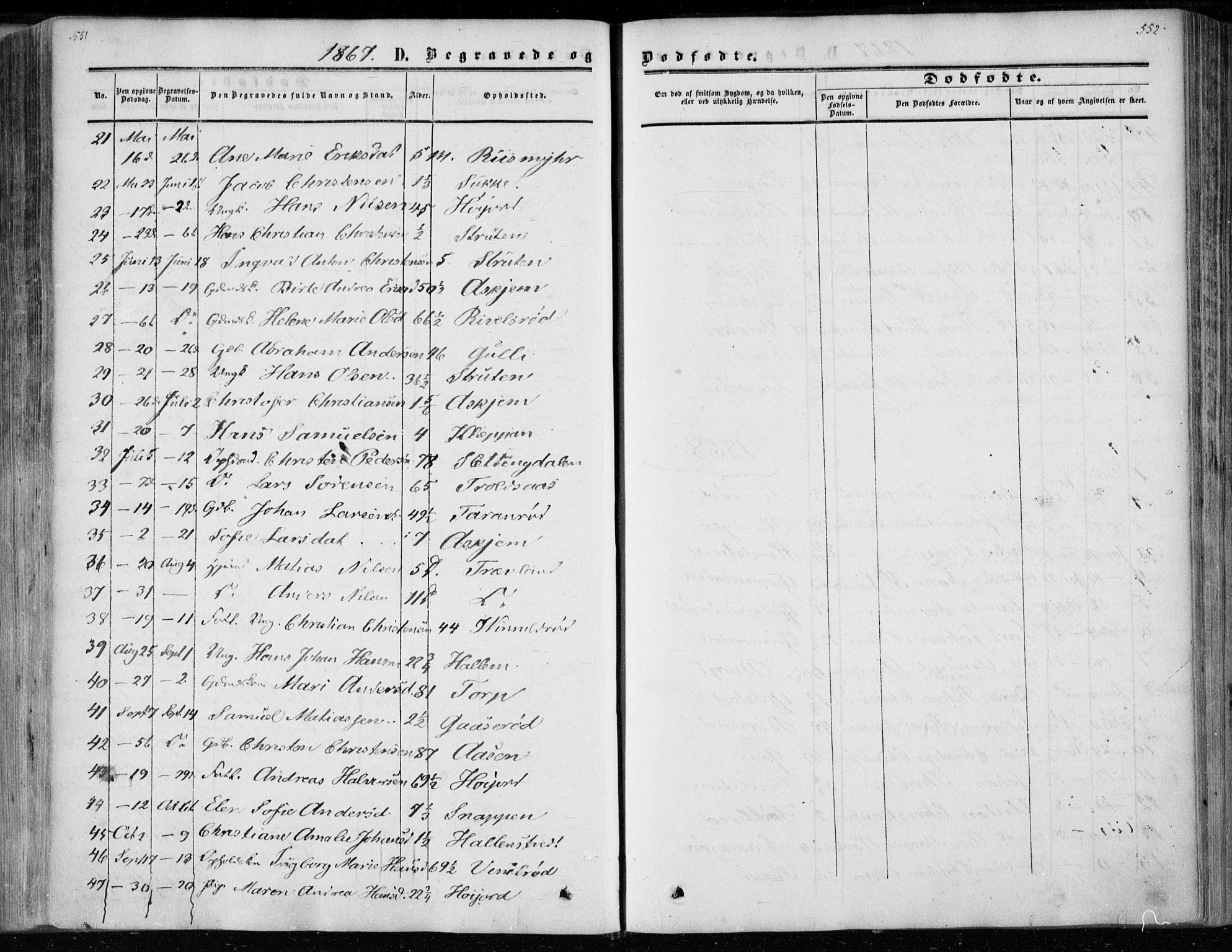 Andebu kirkebøker, AV/SAKO-A-336/F/Fa/L0005: Parish register (official) no. 5, 1857-1870, p. 551-552