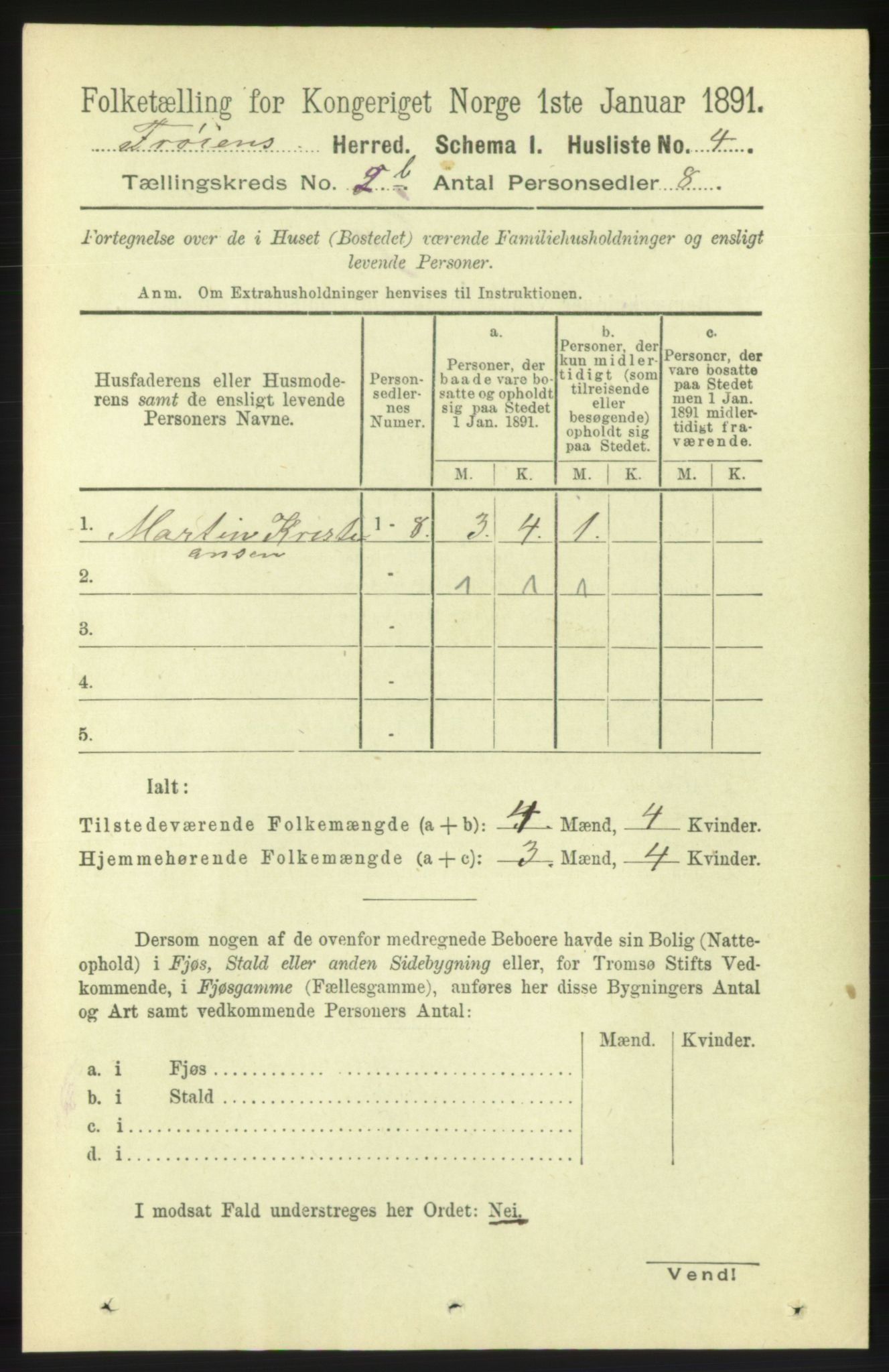 RA, 1891 census for 1619 Frøya, 1891, p. 1335