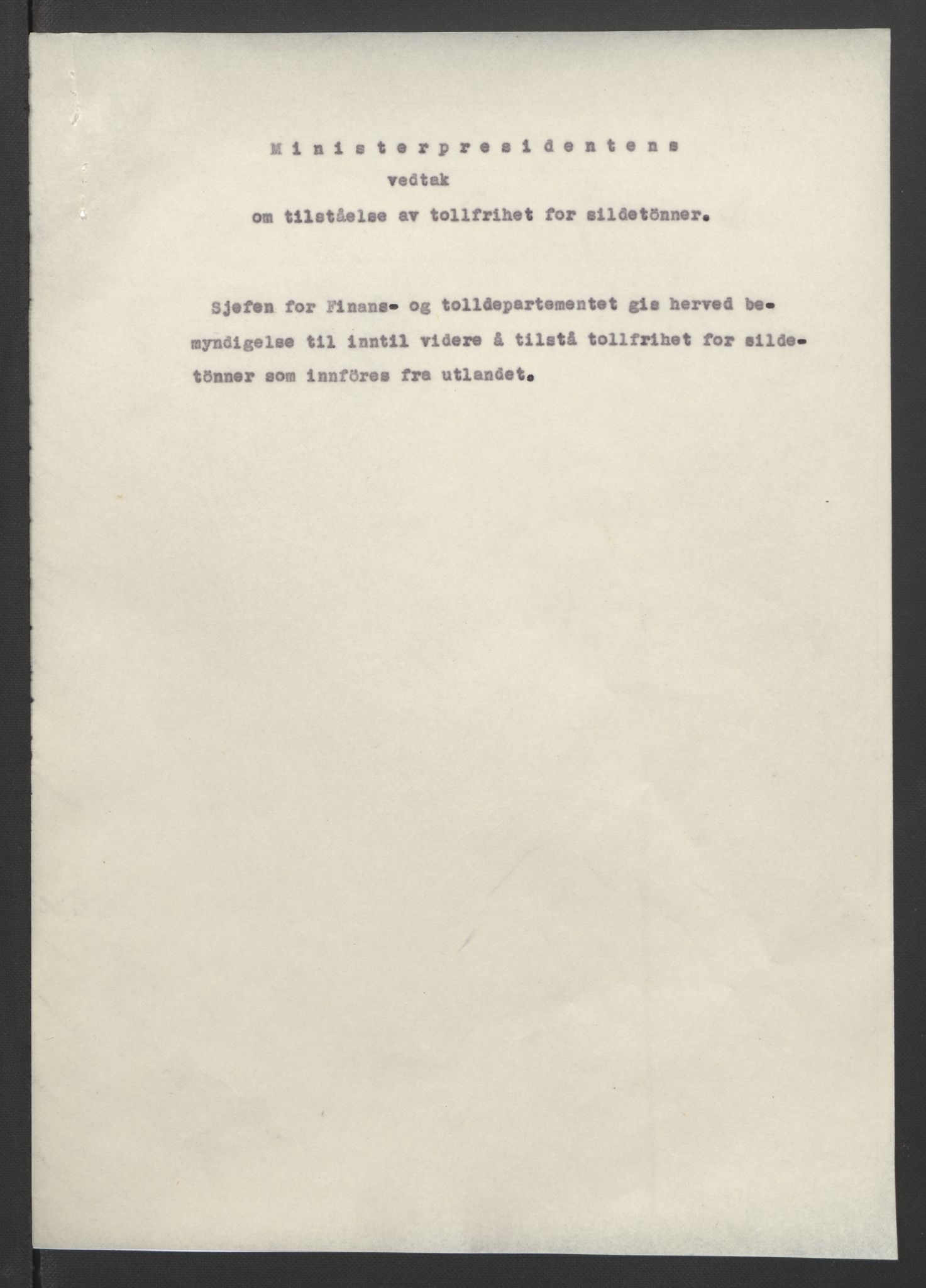 NS-administrasjonen 1940-1945 (Statsrådsekretariatet, de kommisariske statsråder mm), AV/RA-S-4279/D/Db/L0090: Foredrag til vedtak utenfor ministermøte, 1942-1945, p. 218