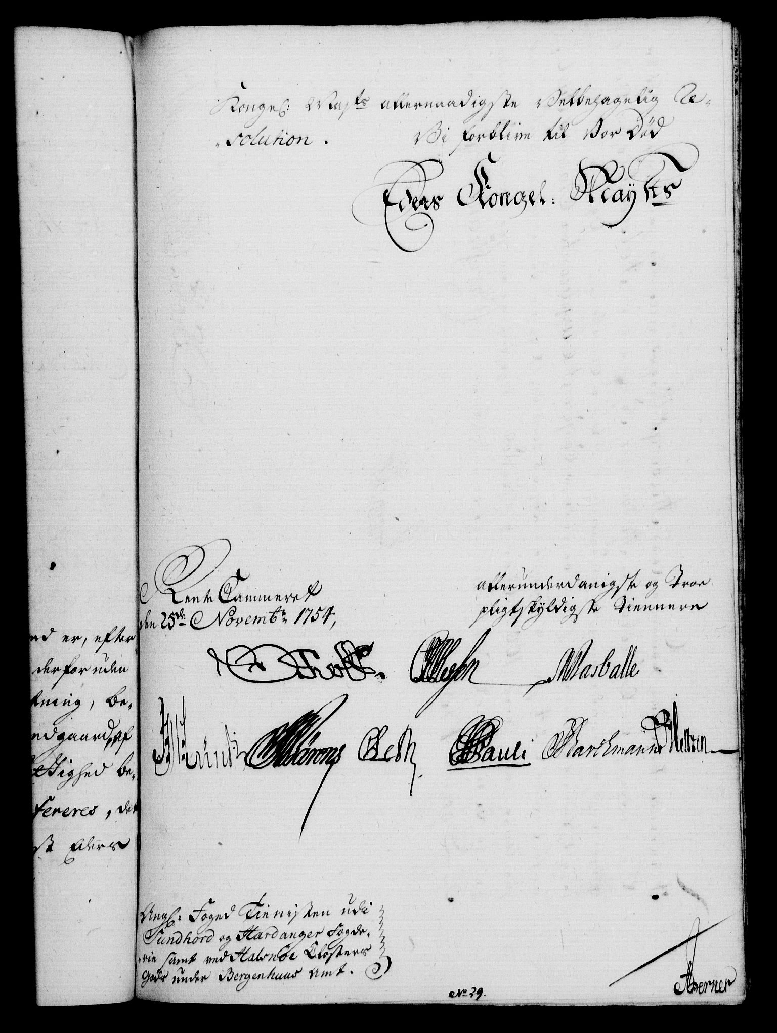 Rentekammeret, Kammerkanselliet, AV/RA-EA-3111/G/Gf/Gfa/L0036: Norsk relasjons- og resolusjonsprotokoll (merket RK 52.36), 1754, p. 745