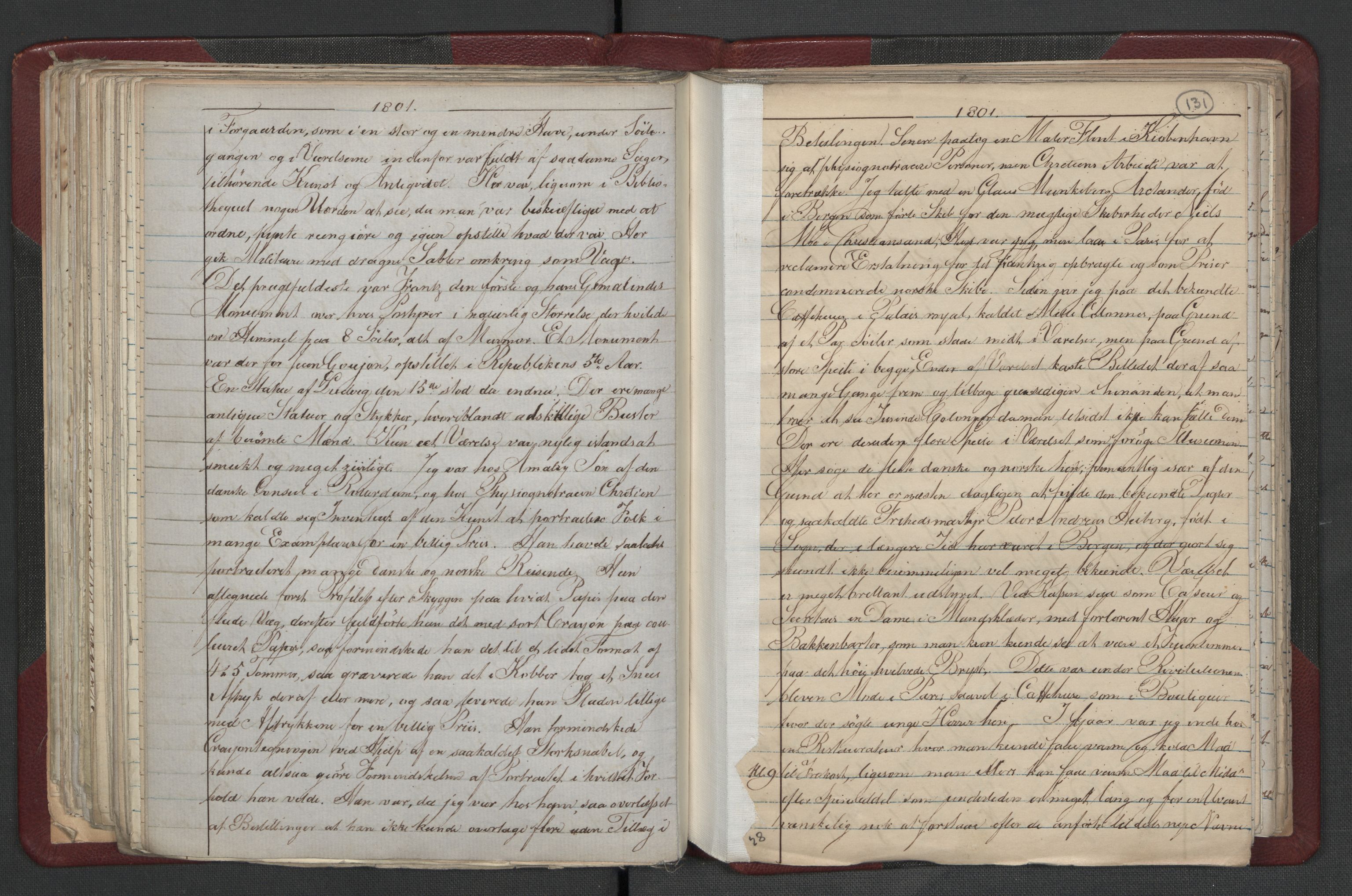 Meltzer, Fredrik, AV/RA-PA-0028/F/L0001: Dagbok for årene 1796-1808, 1811, 1817, 1796-1817, p. 130b-131a