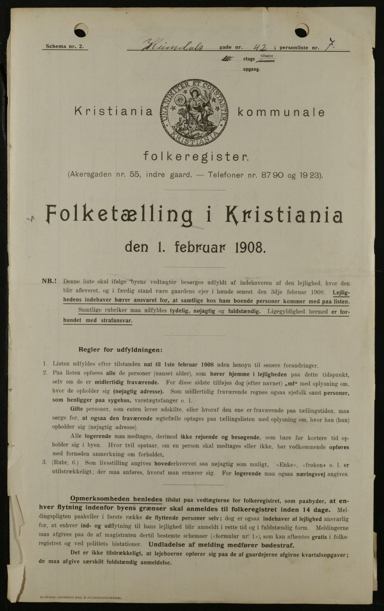 OBA, Municipal Census 1908 for Kristiania, 1908, p. 33724