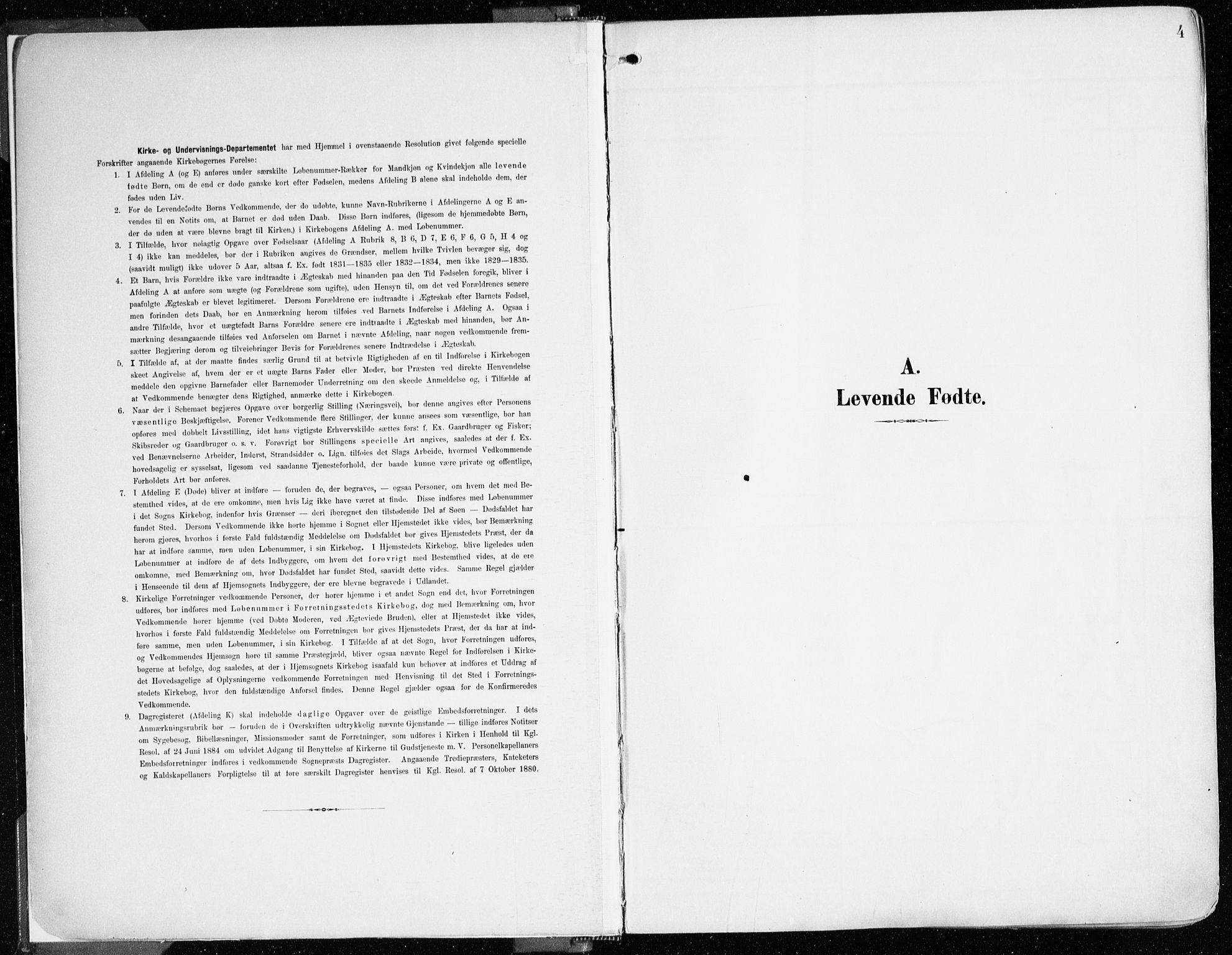 Domkirken sokneprestembete, SAB/A-74801/H/Haa/L0025: Parish register (official) no. B 8, 1903-1925, p. 4