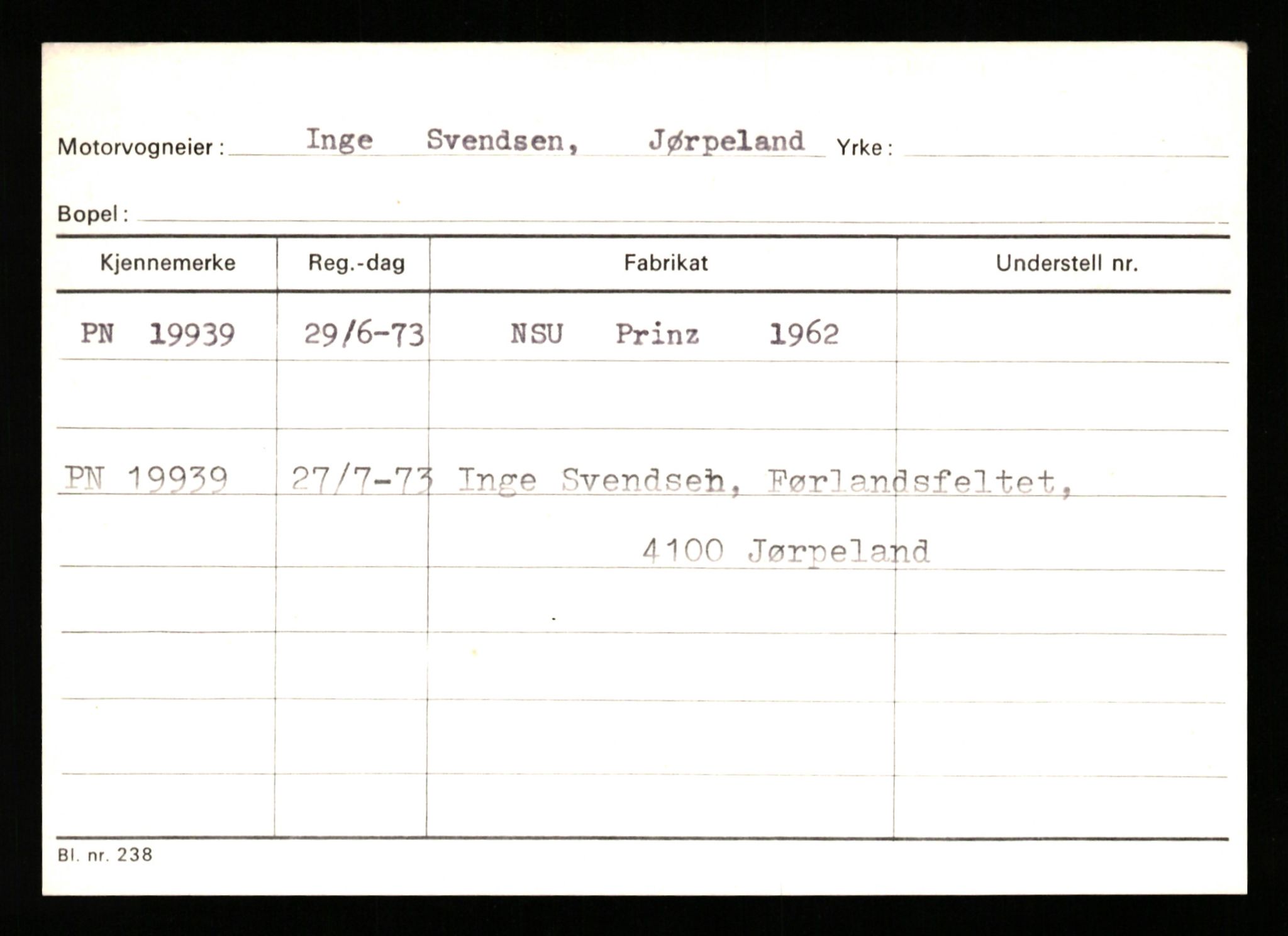 Stavanger trafikkstasjon, AV/SAST-A-101942/0/G/L0004: Registreringsnummer: 15497 - 22957, 1930-1971, p. 1964