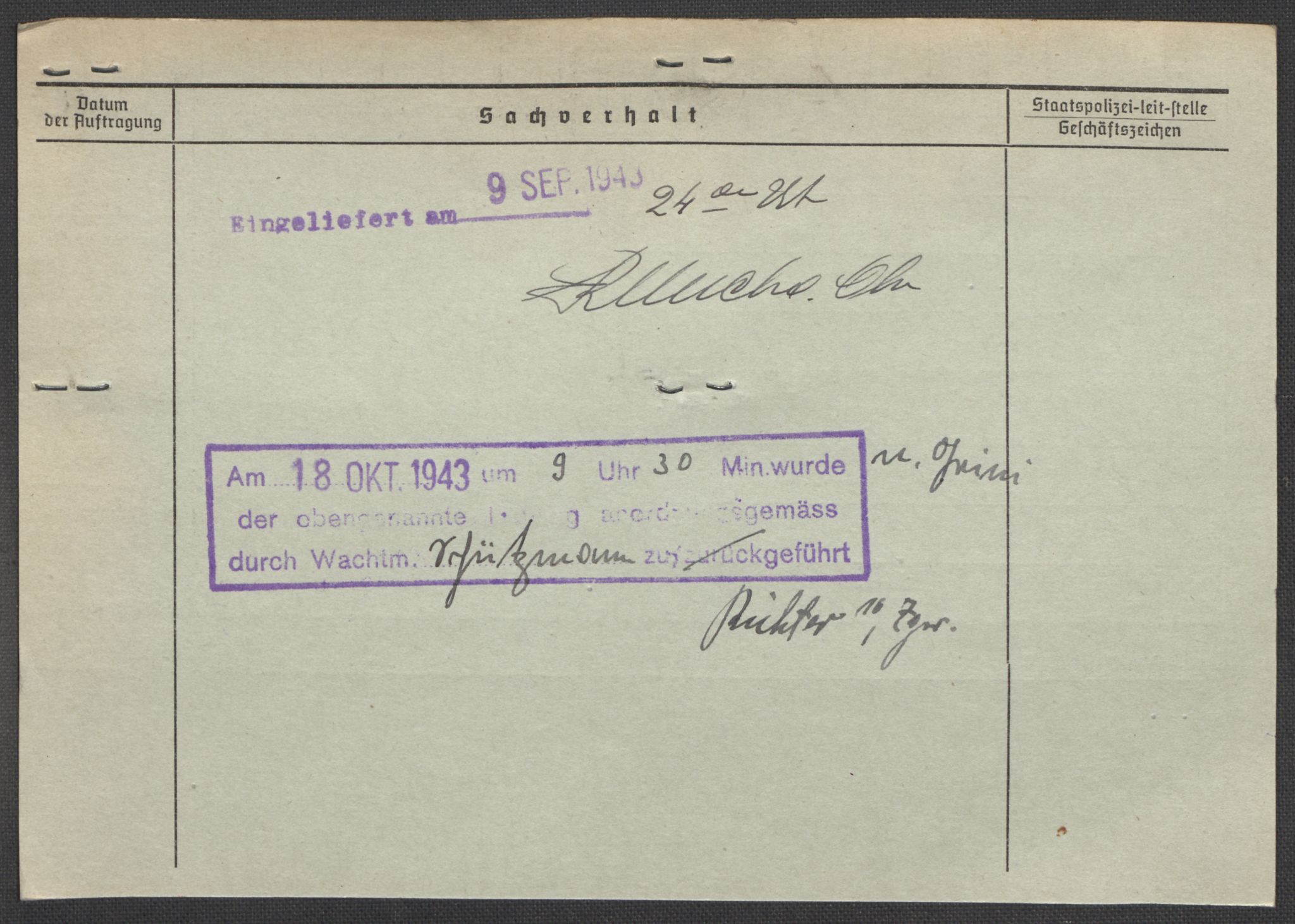 Befehlshaber der Sicherheitspolizei und des SD, AV/RA-RAFA-5969/E/Ea/Eaa/L0005: Register over norske fanger i Møllergata 19: Hø-Kj, 1940-1945, p. 13