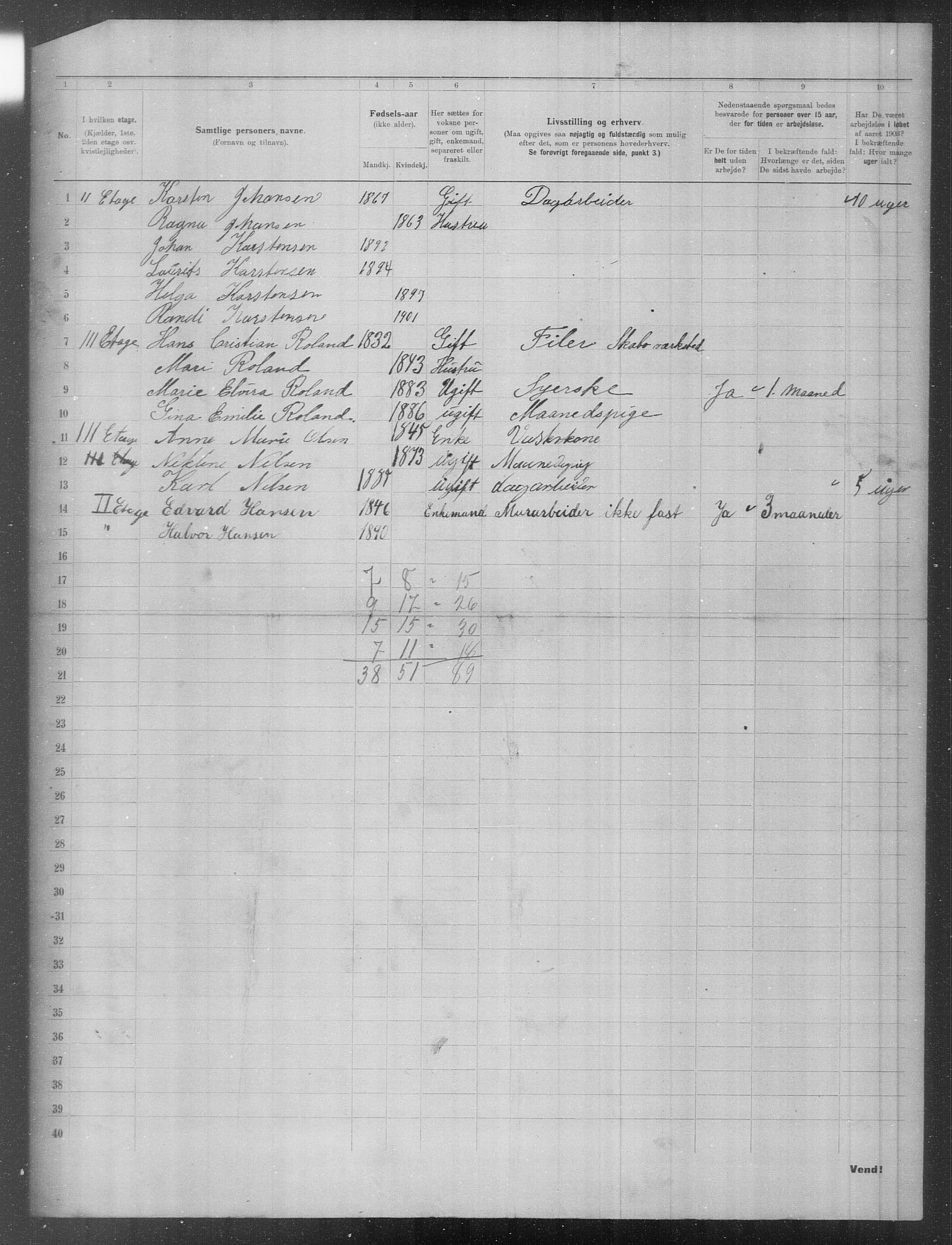 OBA, Municipal Census 1903 for Kristiania, 1903, p. 11379