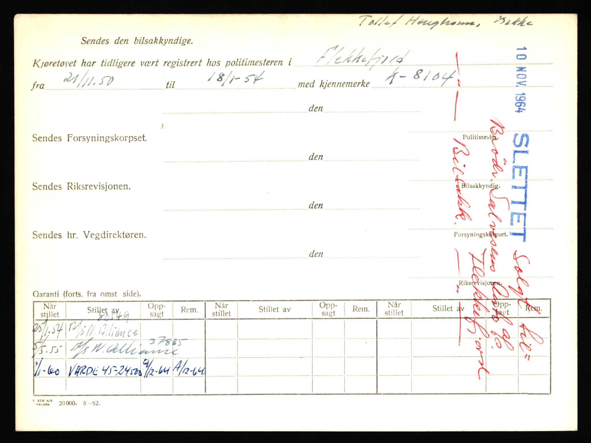 Stavanger trafikkstasjon, SAST/A-101942/0/F/L0036: L-20000 - L-20499, 1930-1971, p. 1190