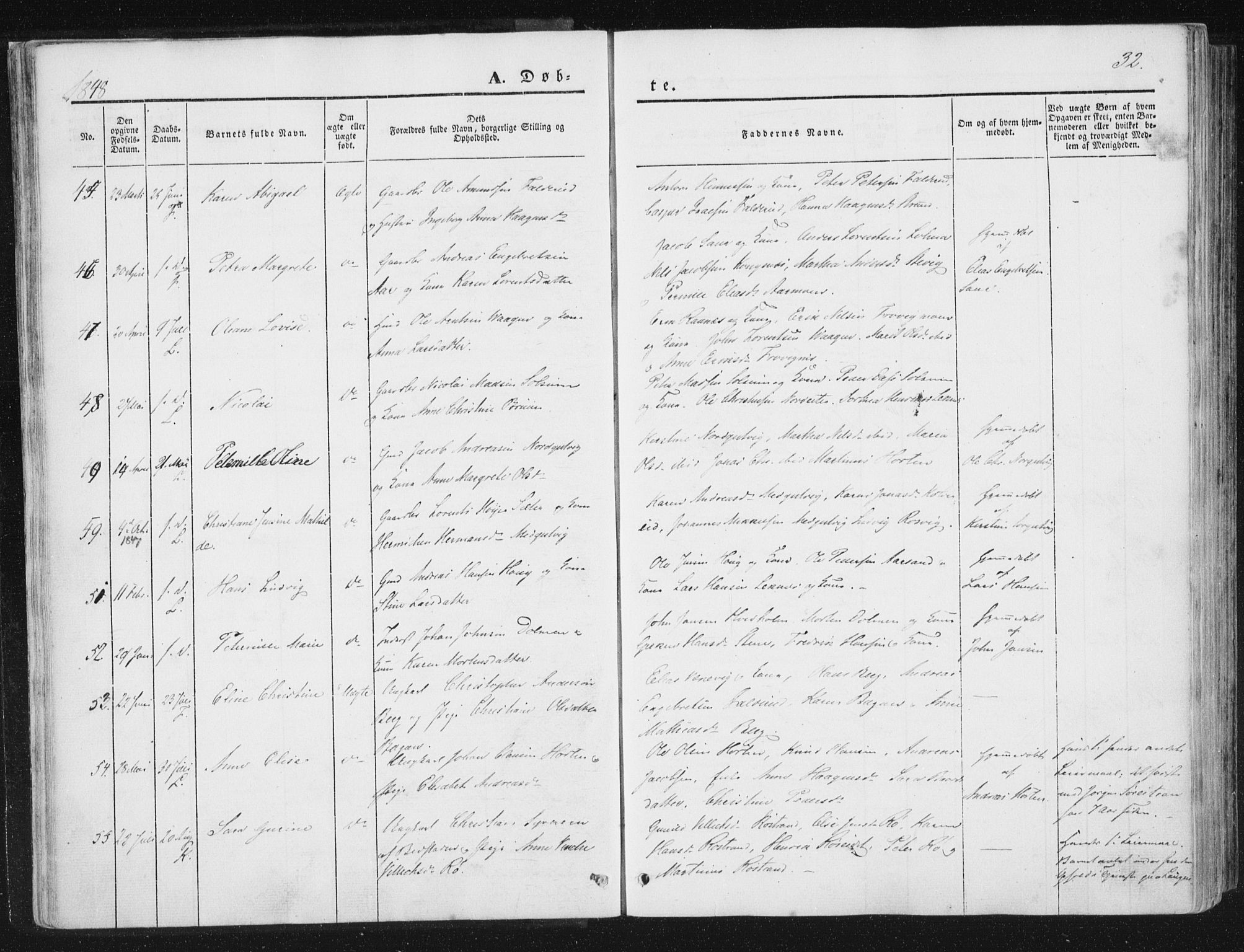 Ministerialprotokoller, klokkerbøker og fødselsregistre - Nord-Trøndelag, AV/SAT-A-1458/780/L0640: Parish register (official) no. 780A05, 1845-1856, p. 32