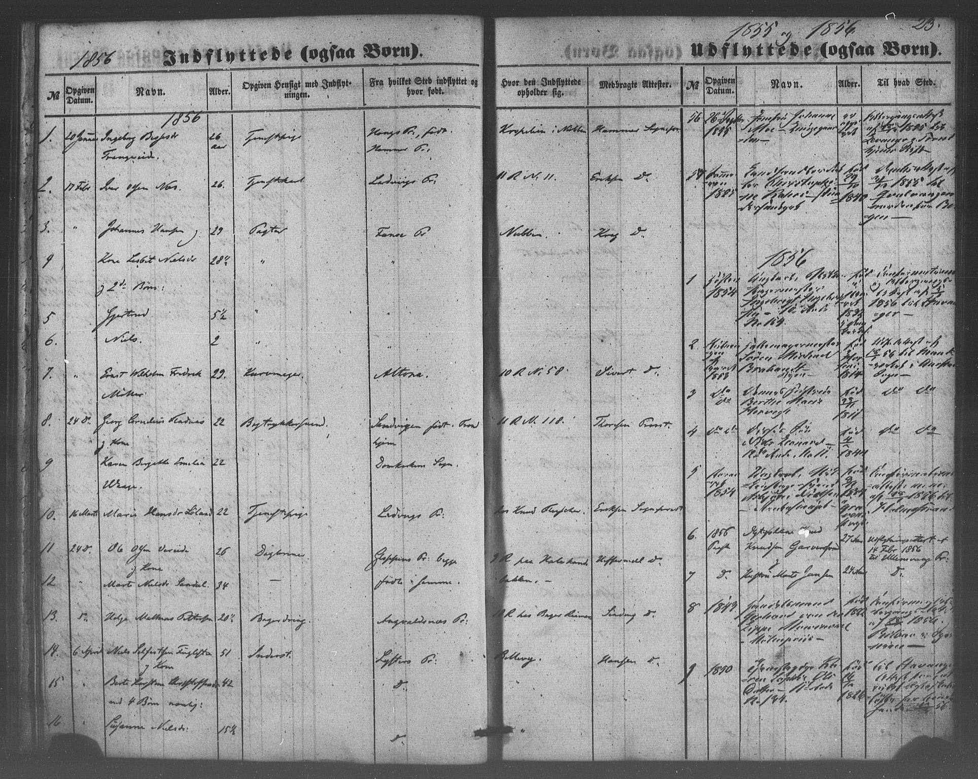 Domkirken sokneprestembete, SAB/A-74801/H/Haa/L0047: Parish register (official) no. F 2, 1852-1868, p. 23