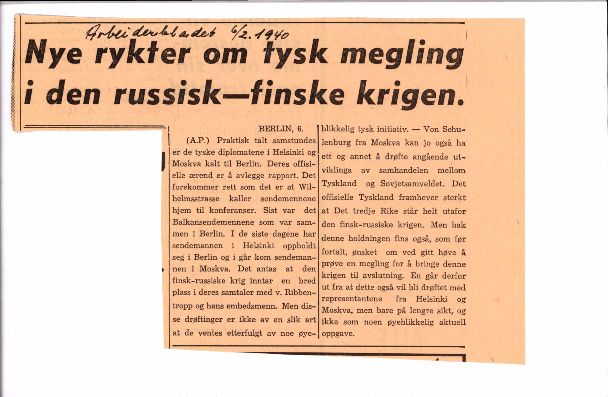 Forsvaret, Forsvarets krigshistoriske avdeling, AV/RA-RAFA-2017/Y/Yb/L0129: II-C-11-600  -  6. Divisjon / 6. Distriktskommando, 1936-1940, p. 486