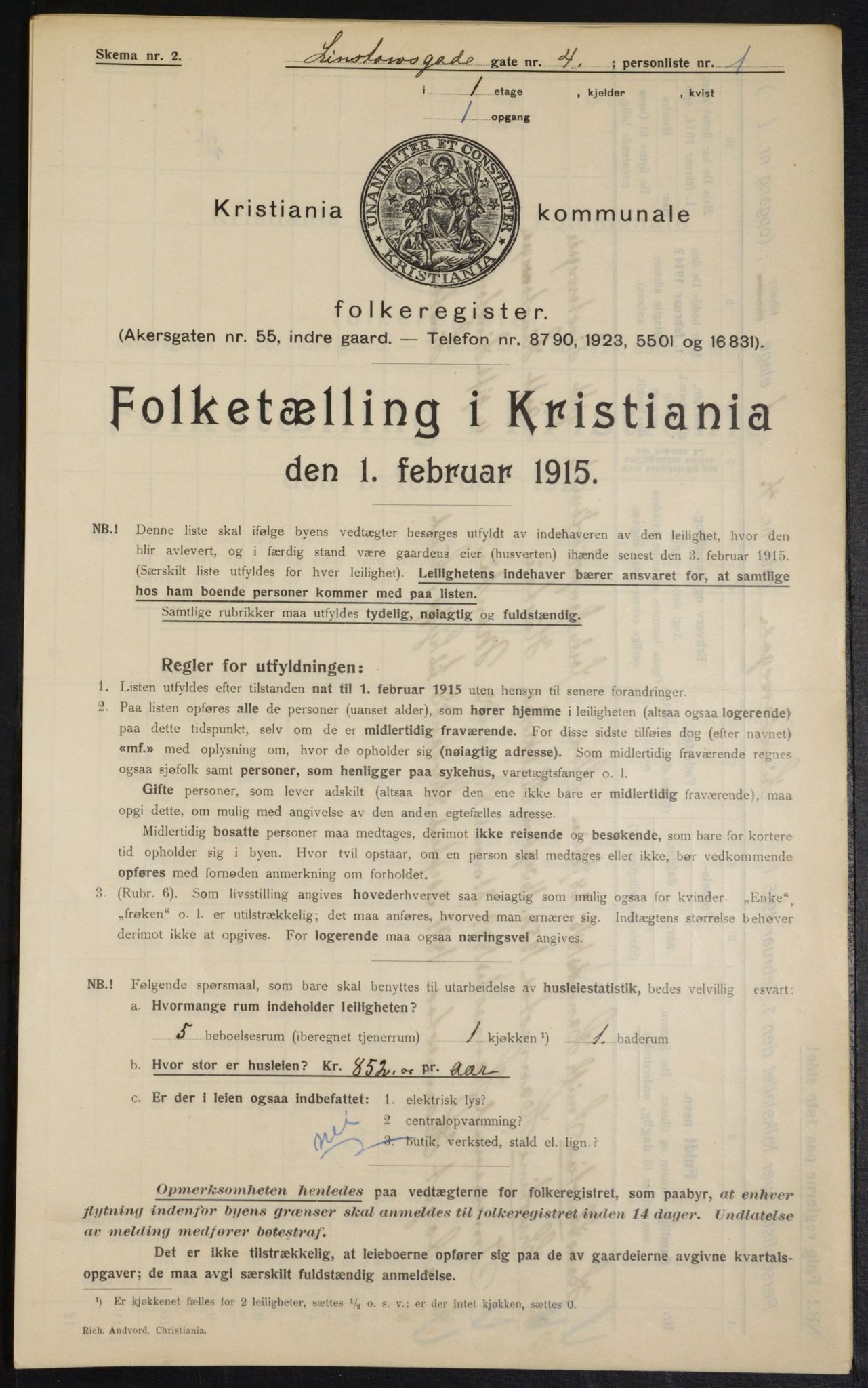 OBA, Municipal Census 1915 for Kristiania, 1915, p. 57210