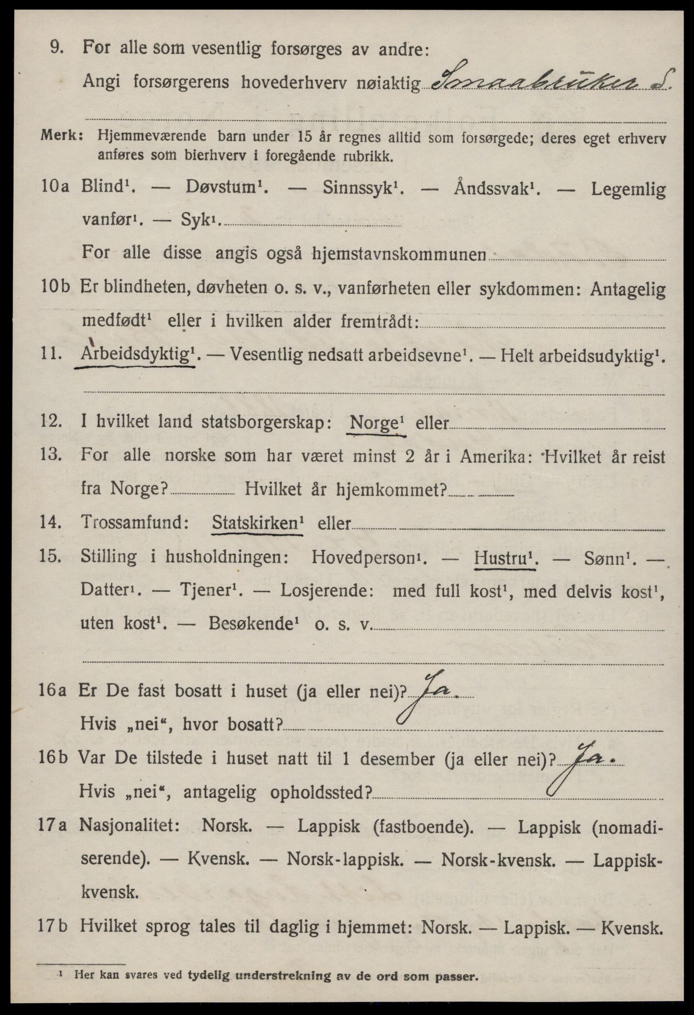 SAT, 1920 census for Budal, 1920, p. 757