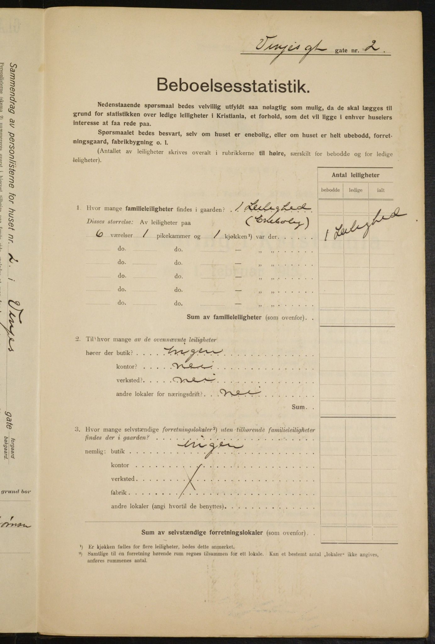 OBA, Municipal Census 1915 for Kristiania, 1915, p. 124281