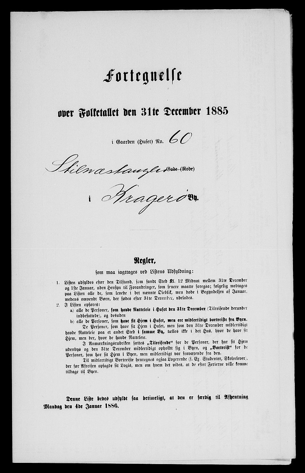 SAKO, 1885 census for 0801 Kragerø, 1885, p. 125