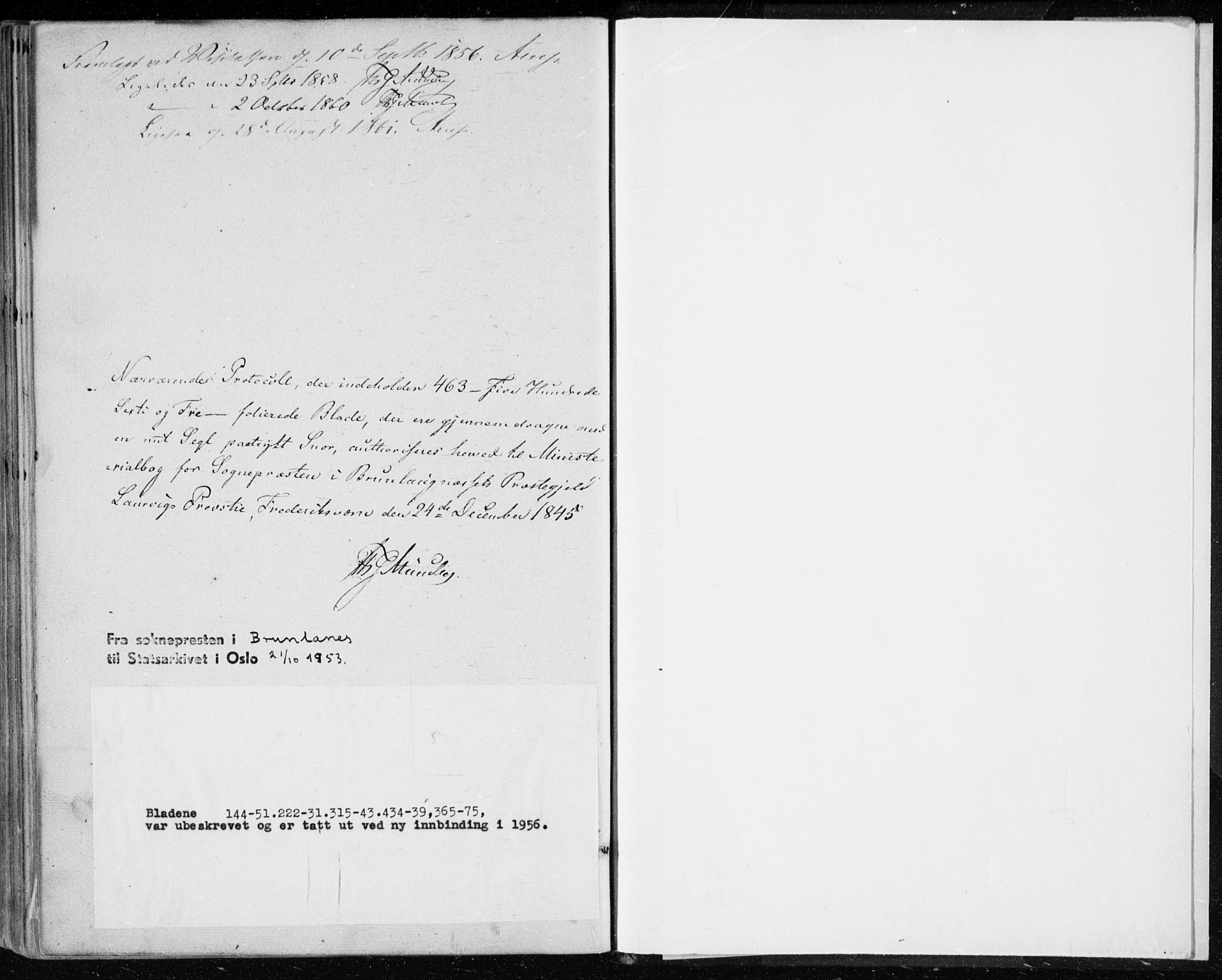 Brunlanes kirkebøker, AV/SAKO-A-342/F/Fa/L0004: Parish register (official) no. I 4, 1846-1862