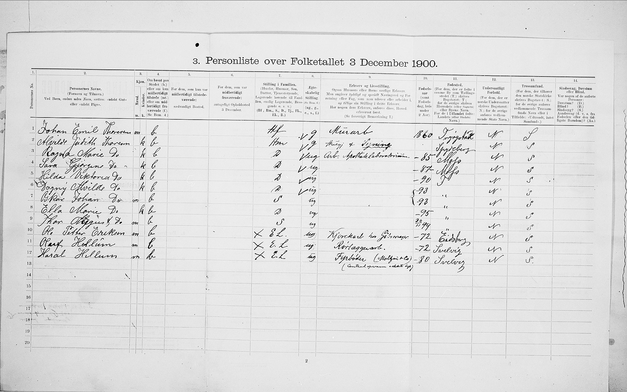 SAO, 1900 census for Kristiania, 1900, p. 74457