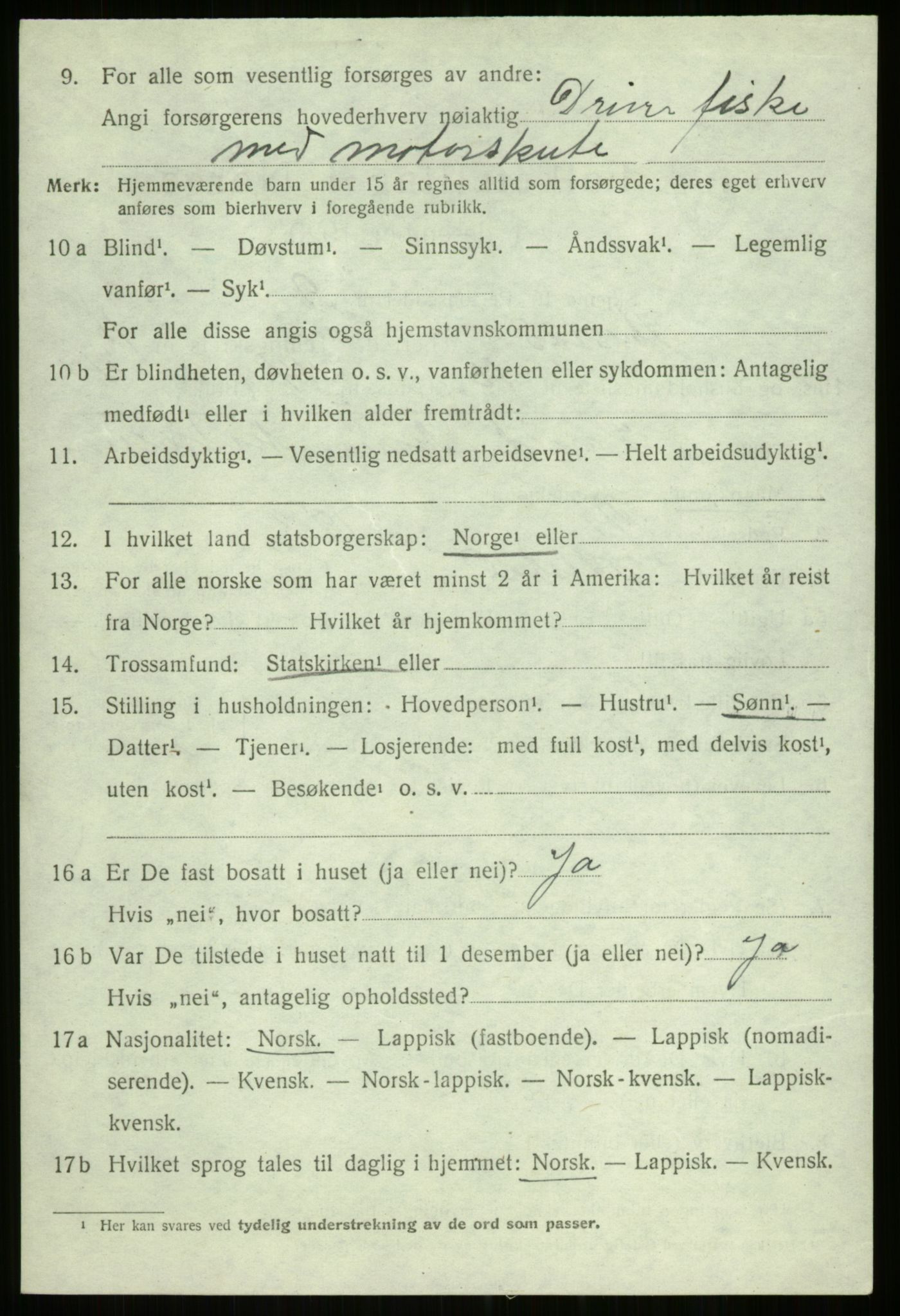 SATØ, 1920 census for Ibestad, 1920, p. 5797