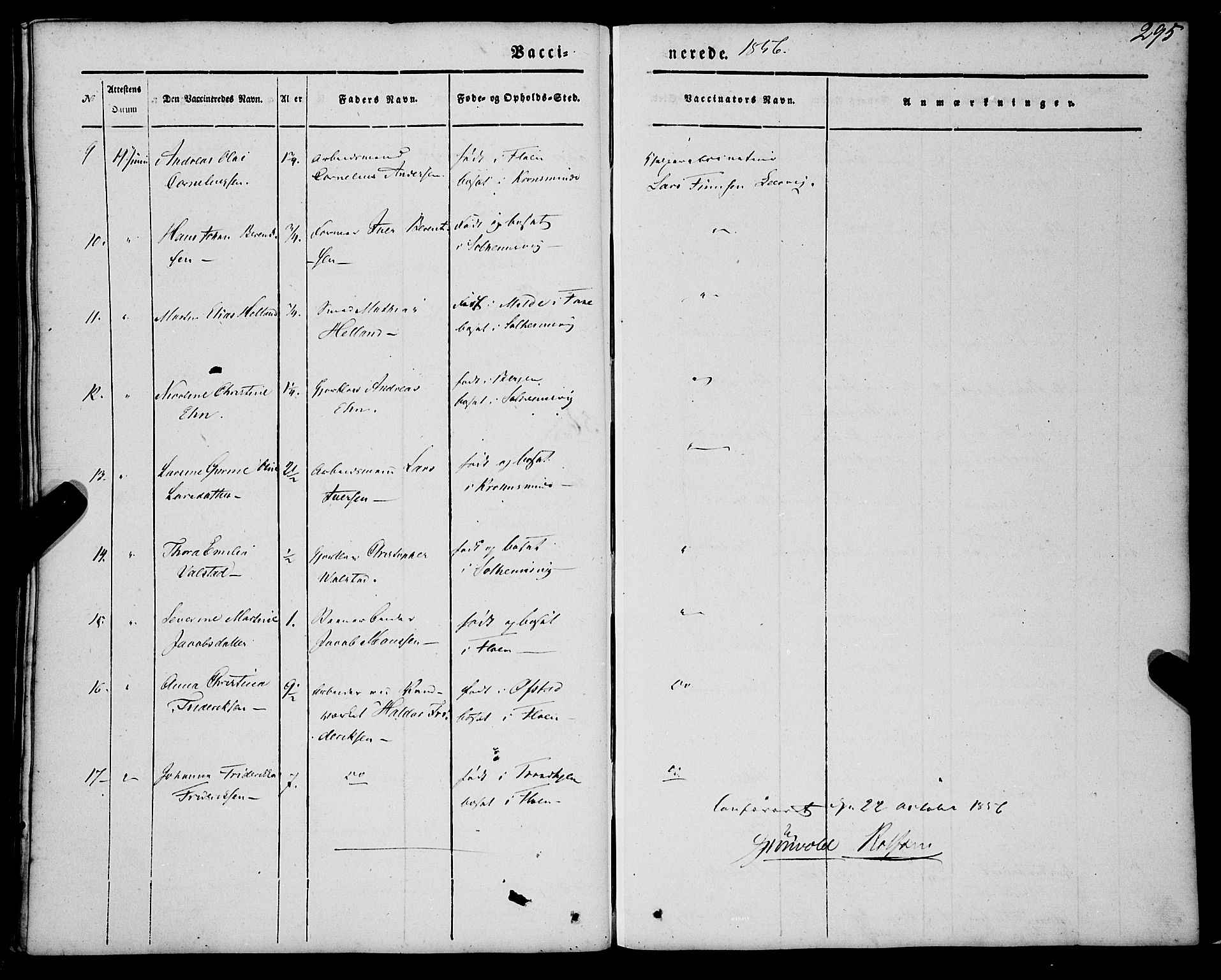 St. Jørgens hospital og Årstad sokneprestembete, AV/SAB-A-99934: Parish register (official) no. A 4, 1844-1863, p. 295