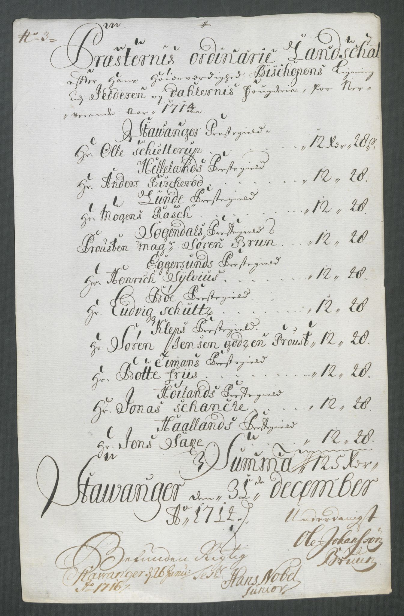 Rentekammeret inntil 1814, Reviderte regnskaper, Fogderegnskap, AV/RA-EA-4092/R46/L2738: Fogderegnskap Jæren og Dalane, 1713-1714, p. 281