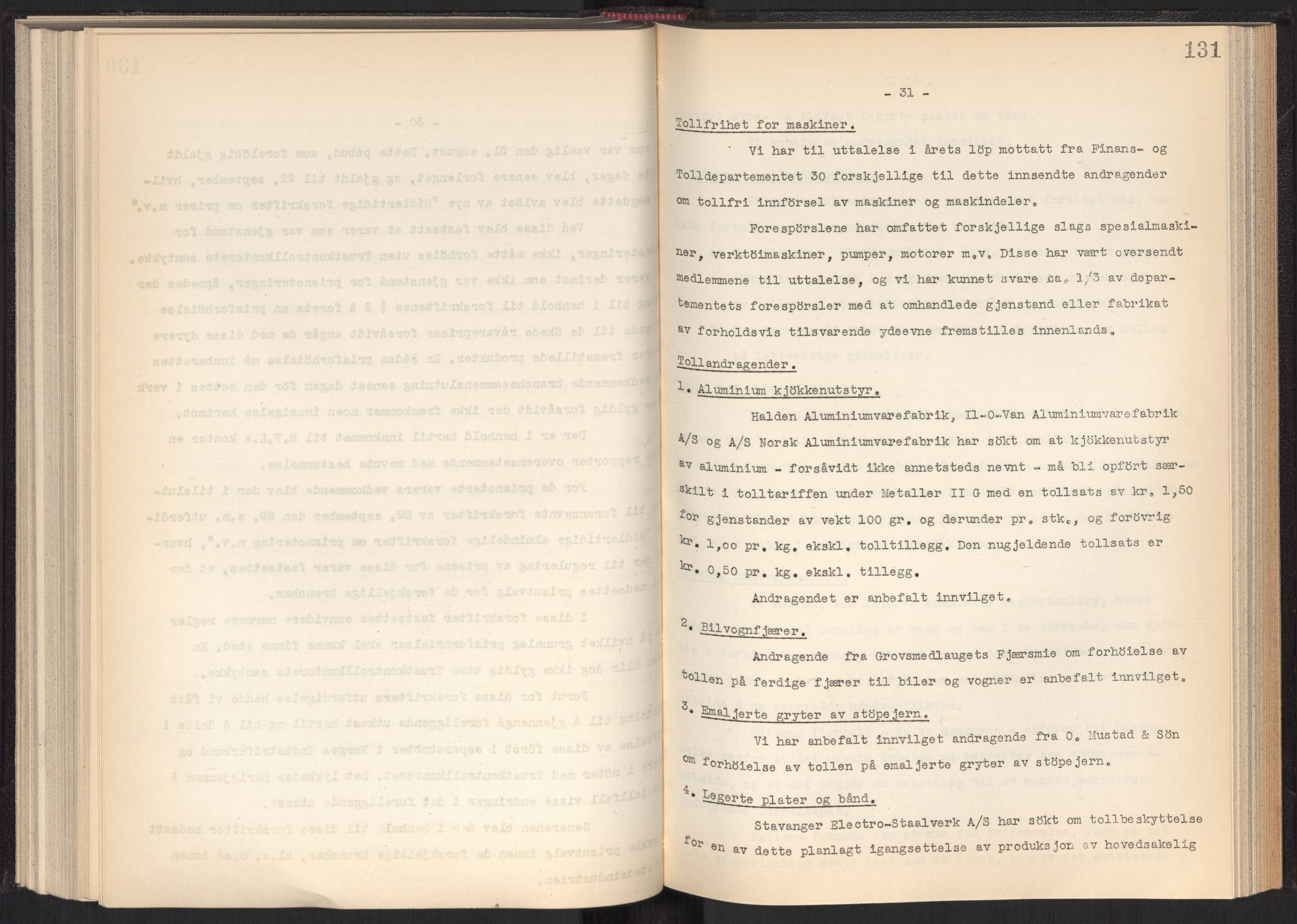 Teknologibedriftenes Landsforening TBL, AV/RA-PA-1700/A/Ad/L0006: Årsberetning med register, 1937-1943, p. 131