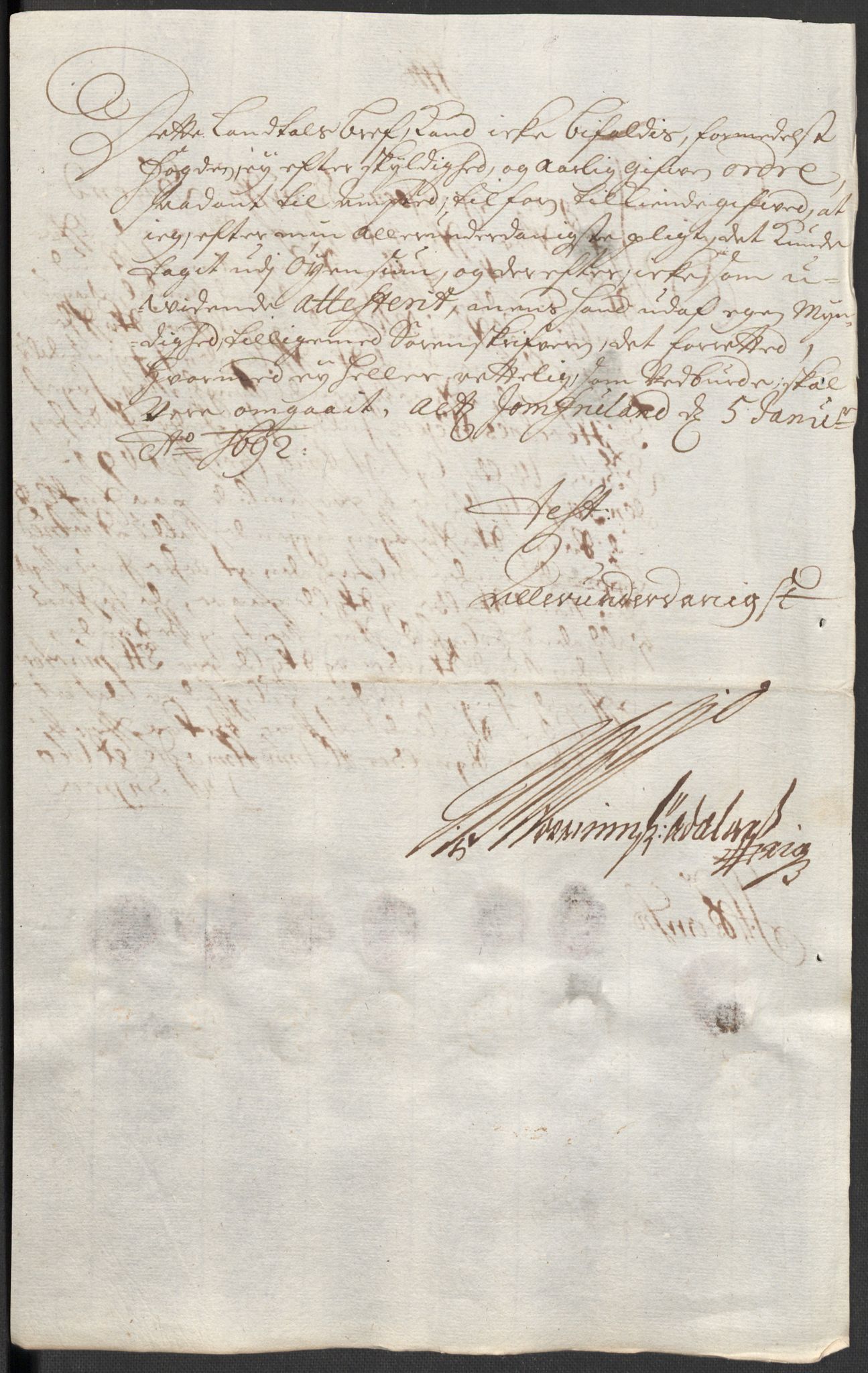 Rentekammeret inntil 1814, Reviderte regnskaper, Fogderegnskap, AV/RA-EA-4092/R35/L2089: Fogderegnskap Øvre og Nedre Telemark, 1690-1692, p. 174