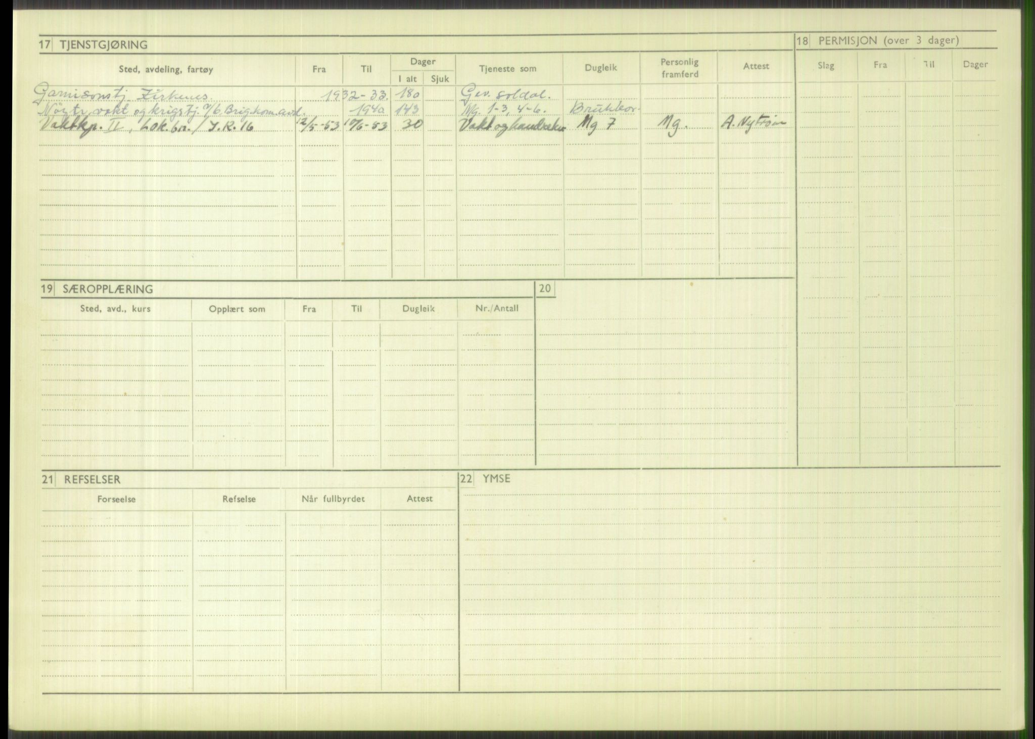 Forsvaret, Troms infanteriregiment nr. 16, AV/RA-RAFA-3146/P/Pa/L0016: Rulleblad for regimentets menige mannskaper, årsklasse 1932, 1932, p. 1594