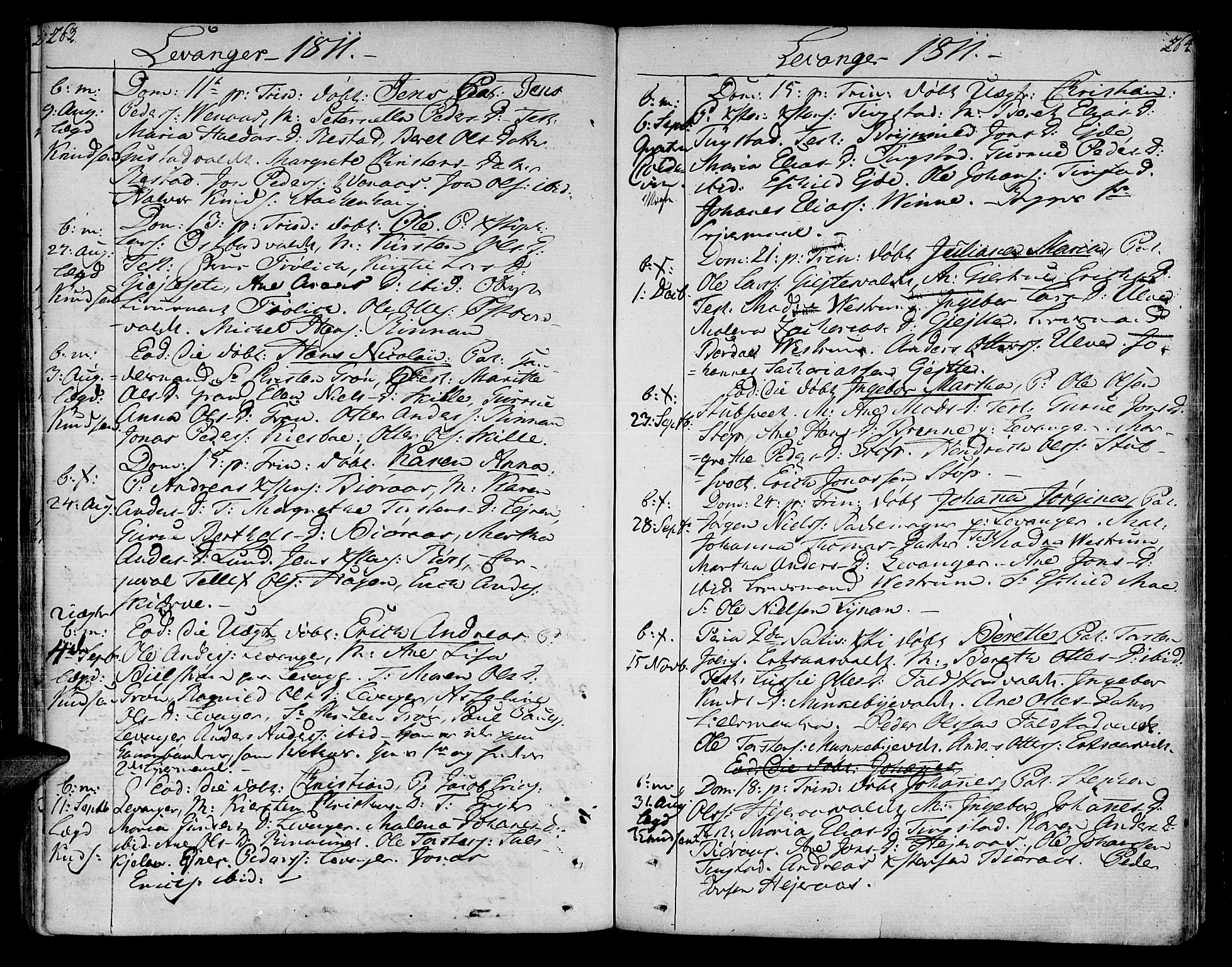 Ministerialprotokoller, klokkerbøker og fødselsregistre - Nord-Trøndelag, SAT/A-1458/717/L0145: Parish register (official) no. 717A03 /3, 1810-1815, p. 263-264