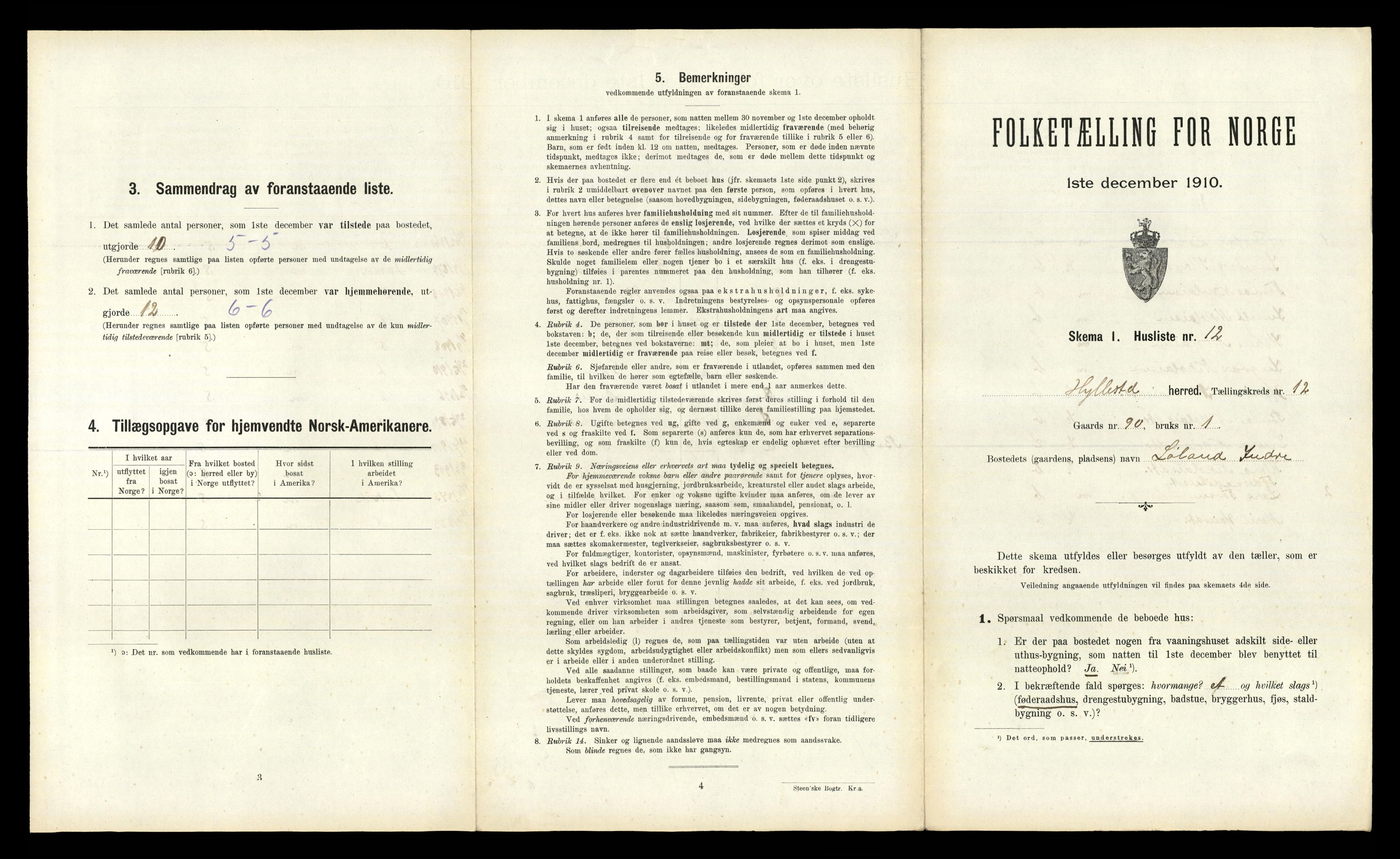 RA, 1910 census for Hyllestad, 1910, p. 765