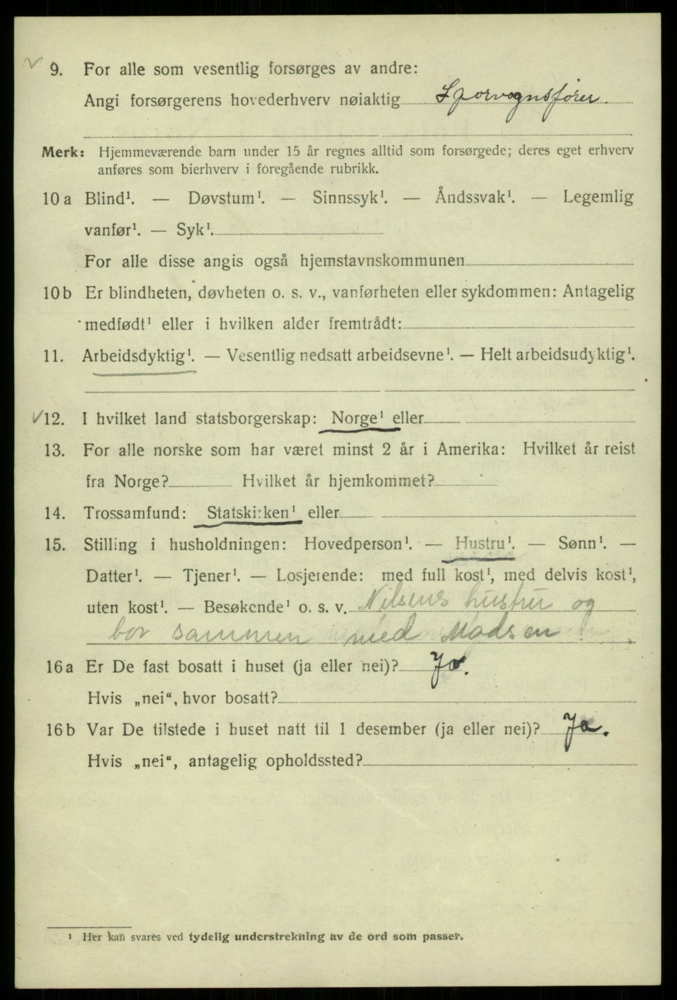 SAB, 1920 census for Bergen, 1920, p. 60264